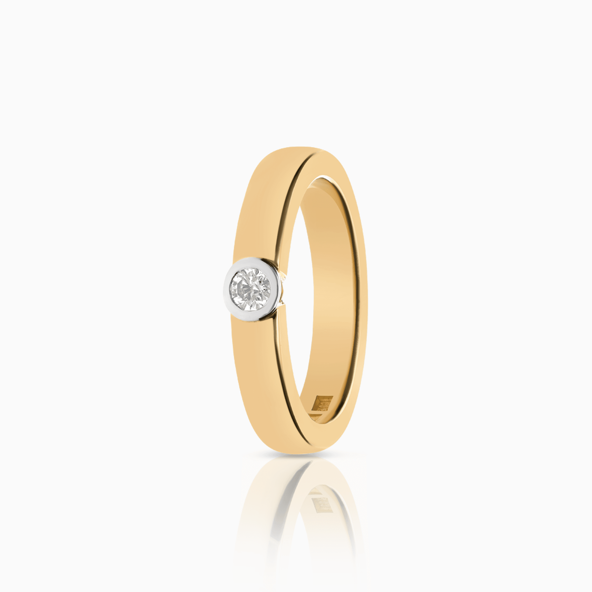 Solitärring 0,12ct 18K guld