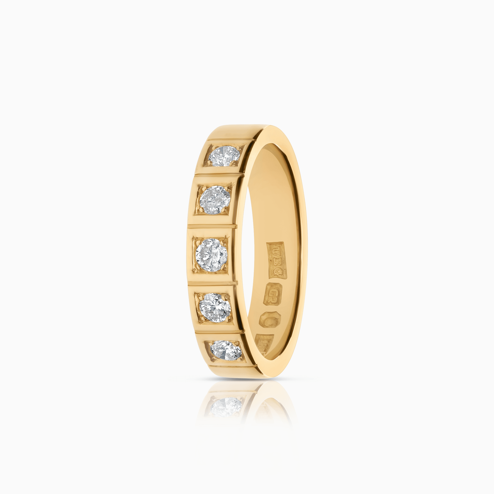 Alliansring 0,25ct 18K guld