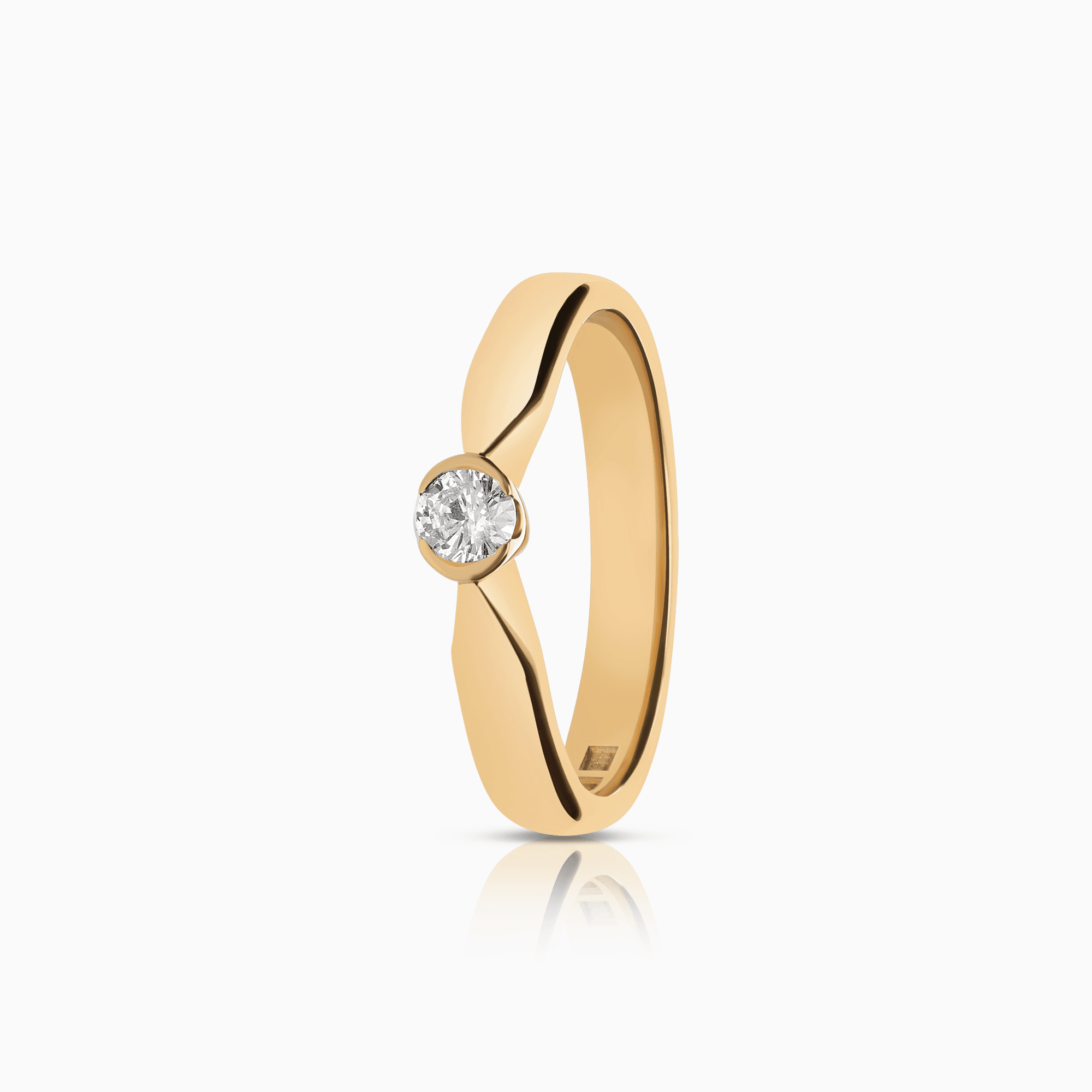 Solitärring 0,15ct 18K guld