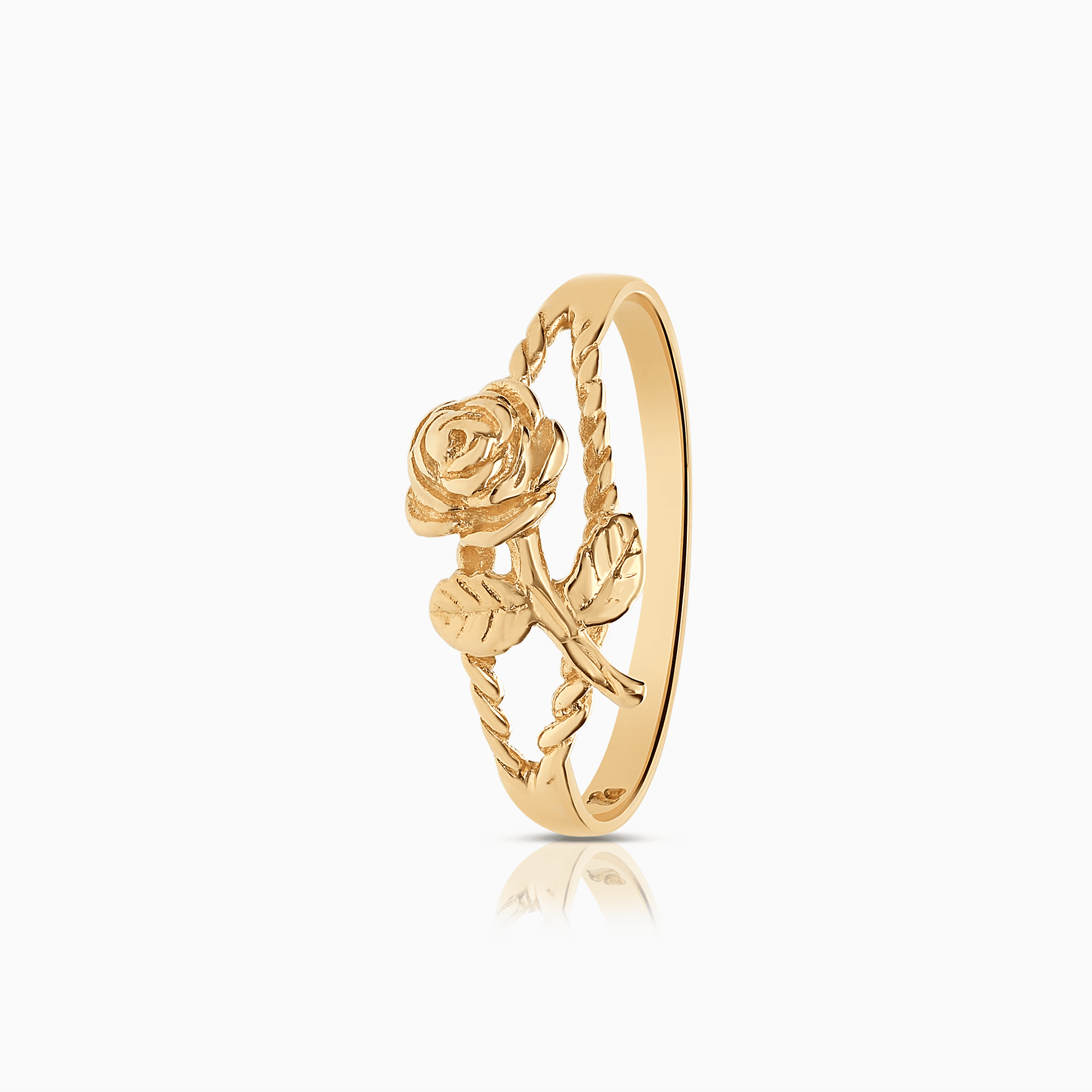 Guldring ros 2,11g 18K guld