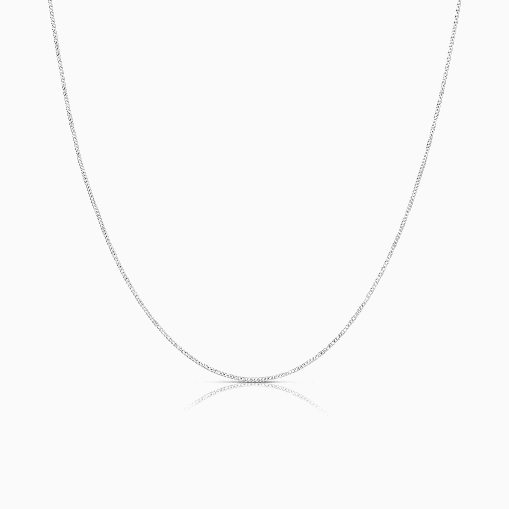 Curb chain 41cm 18K white gold