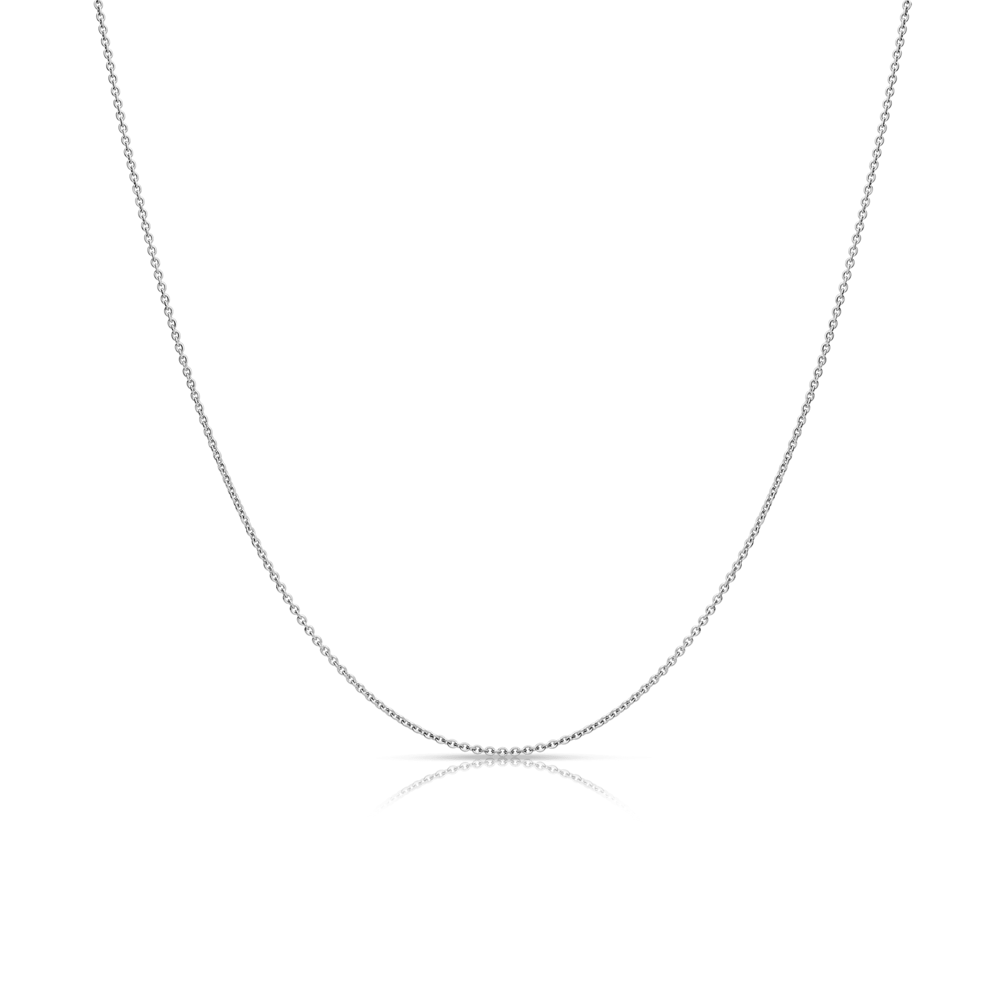 Cable chain 45cm 18K white gold