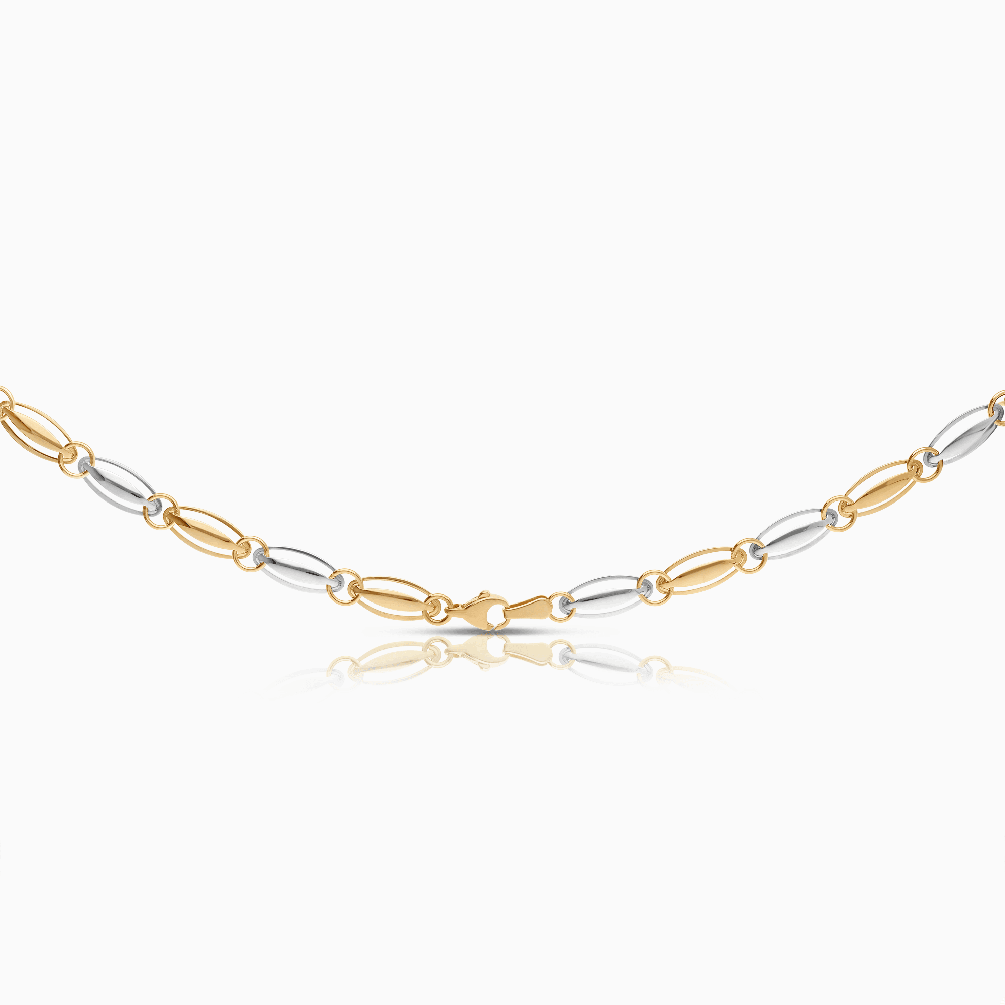 Gold necklace 9.28g 18K white/yellow gold