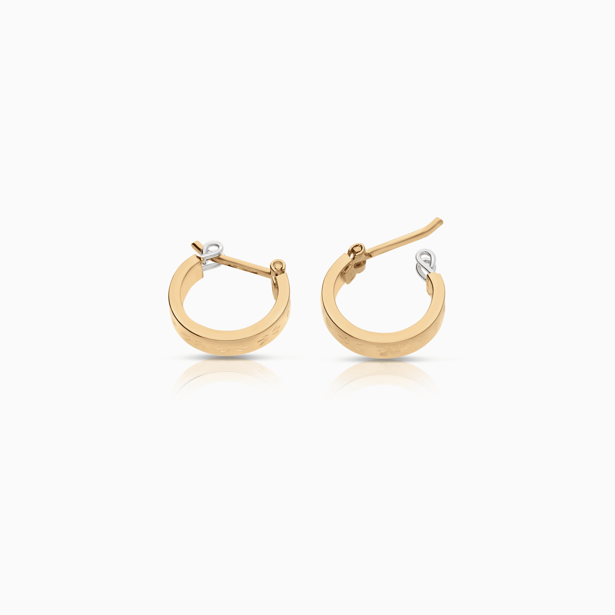 Gold hoop earrings 1.42g 18K gold