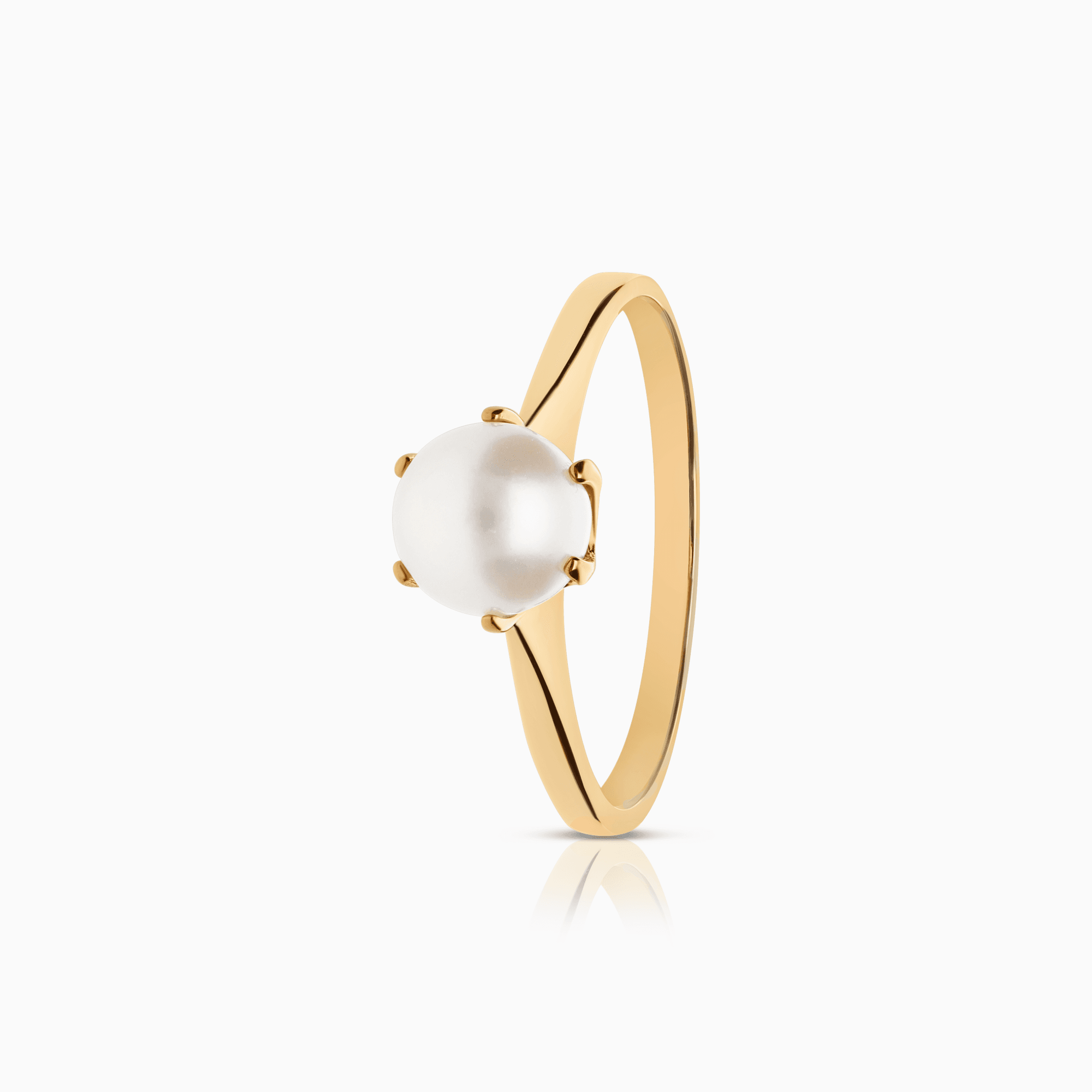 Guldring med pärla 2,06g 18K guld