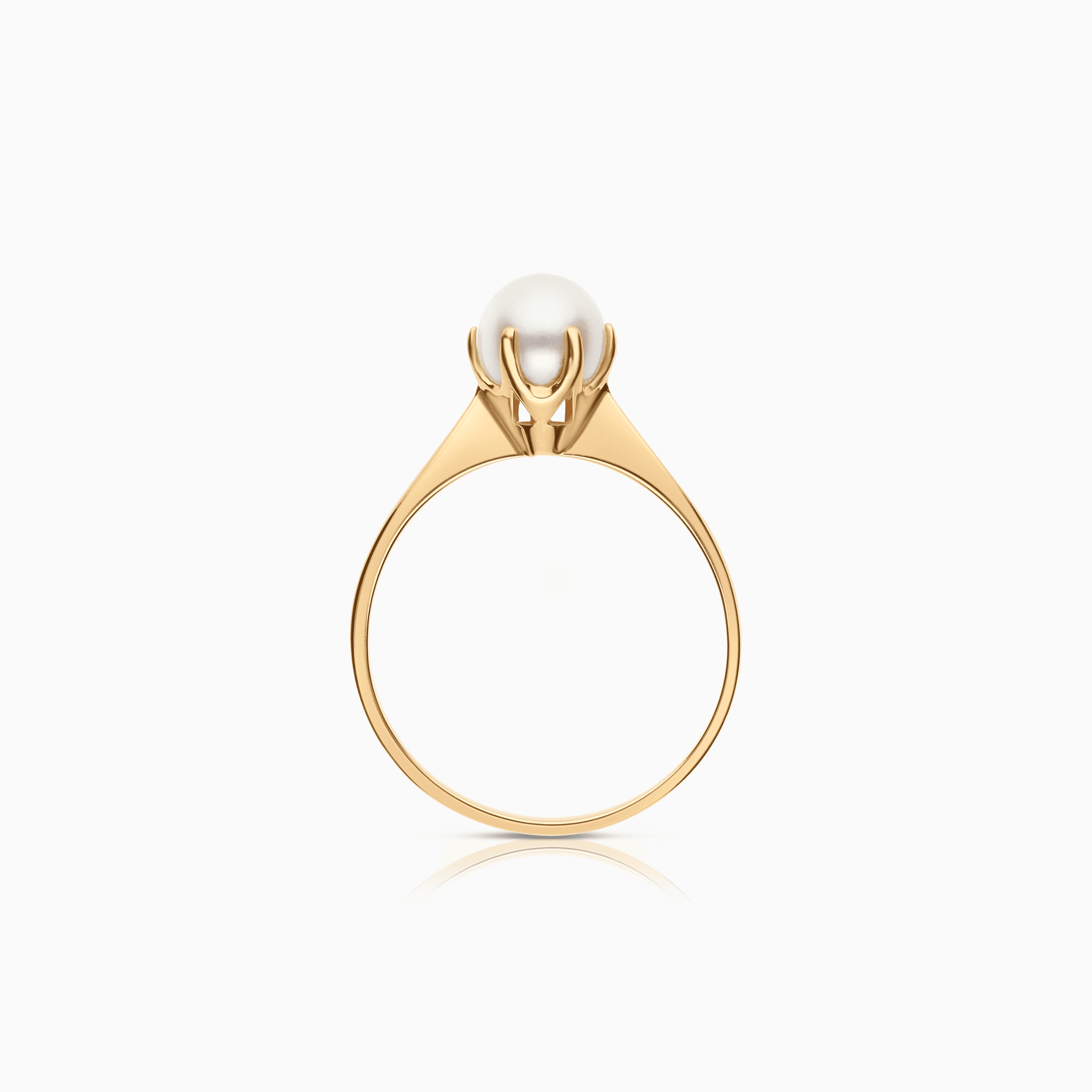 Guldring med pärla 2,06g 18K guld
