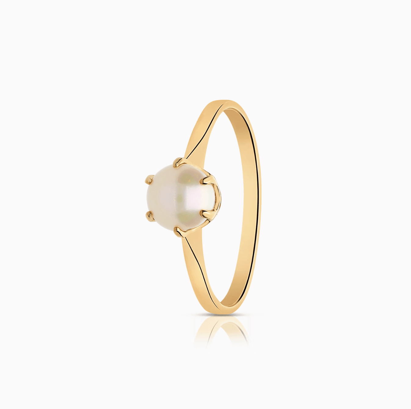 Guldring med pärla 1,80g 18K guld