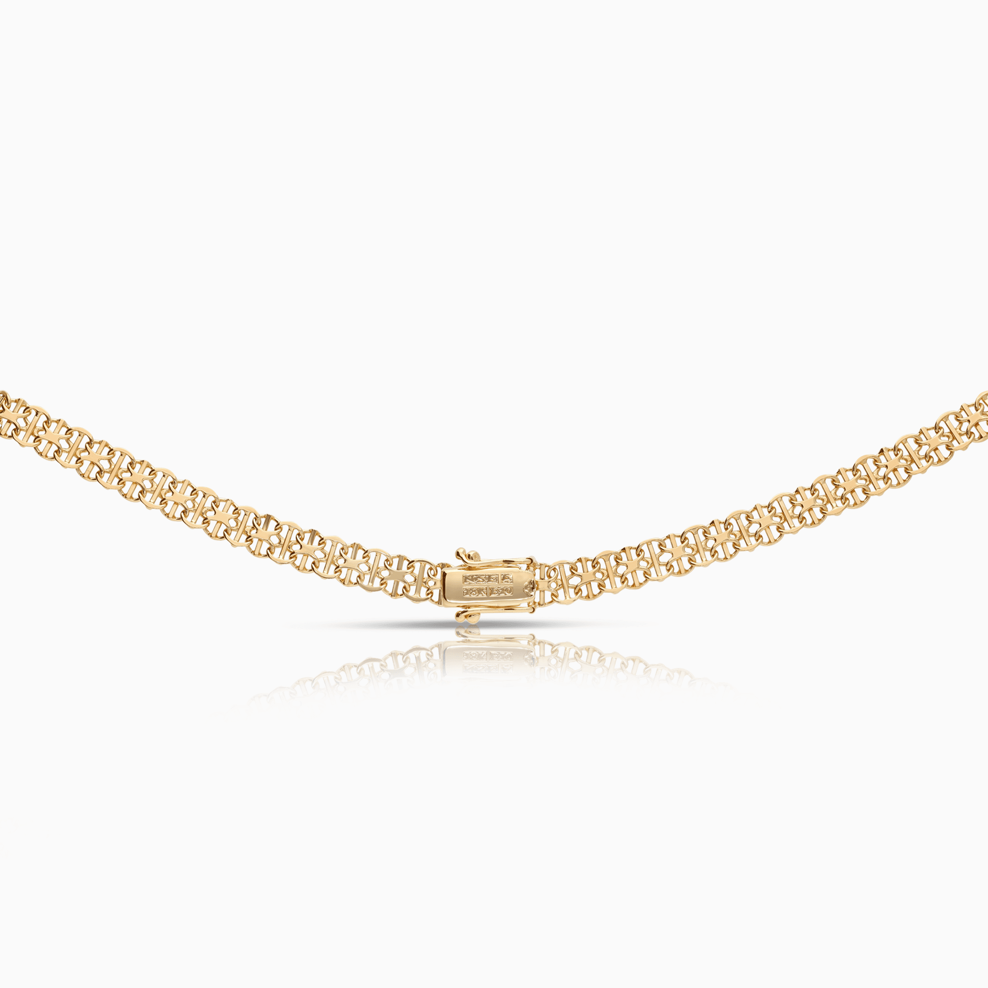 X-link necklace with bar 20.34g 18K gold