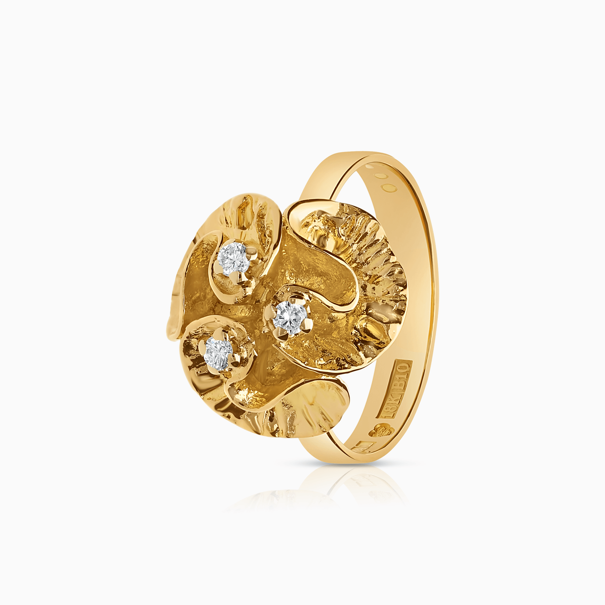 Diamantring 0,09ct 18K guld