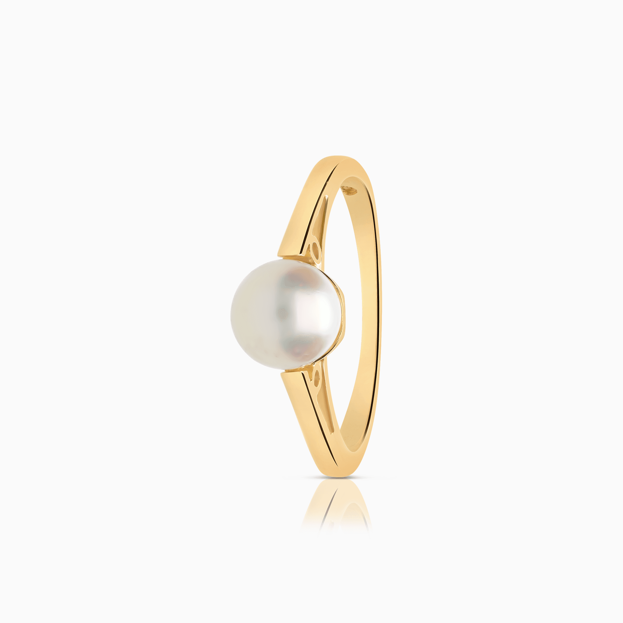 Guldring med pärla 2,58g 18K guld