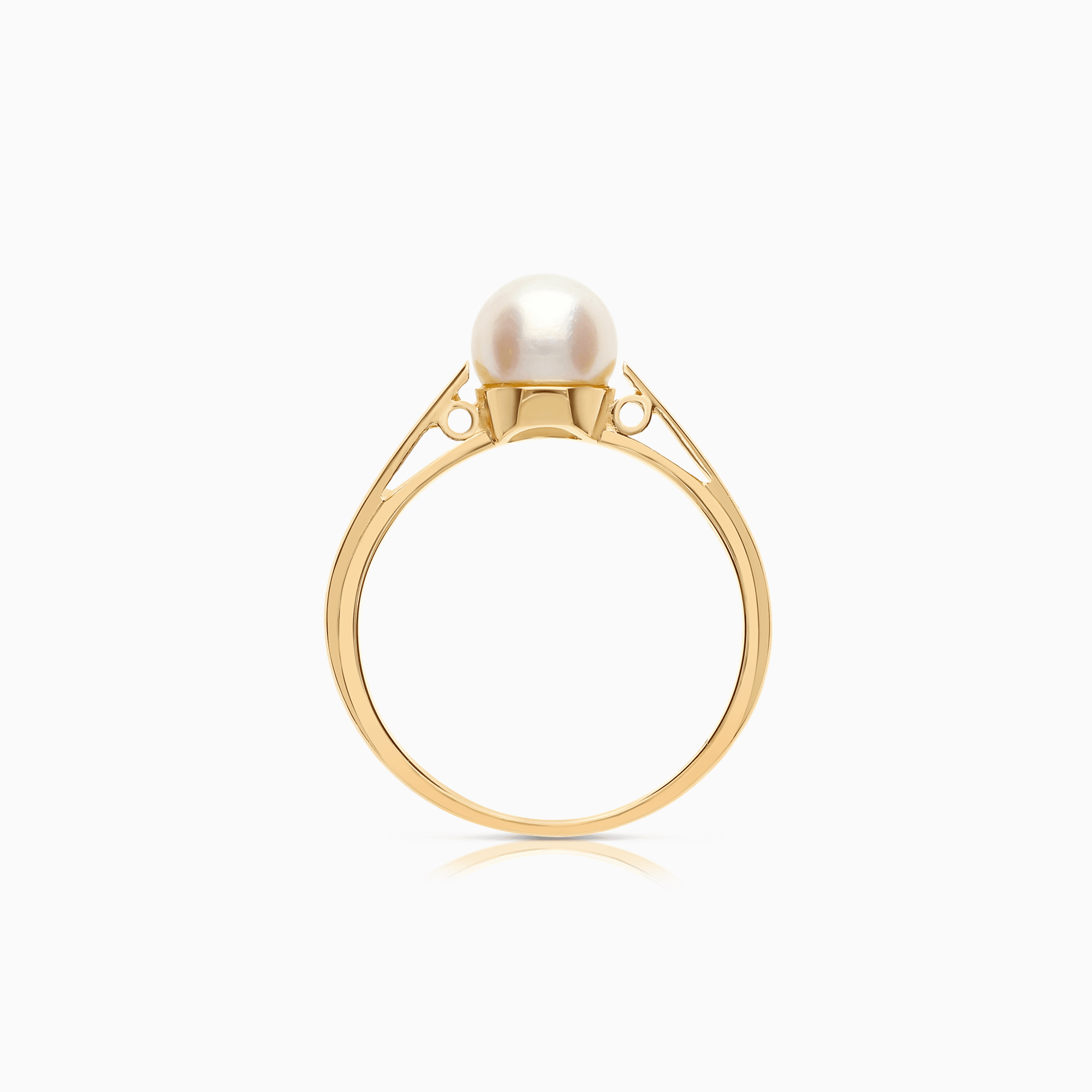 Guldring med pärla 2,58g 18K guld