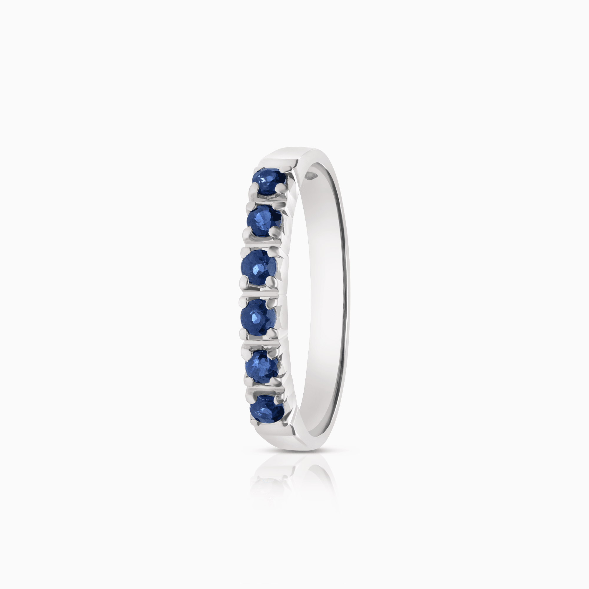 Eternity Ring with blue sapphires 3.47g 18K white gold