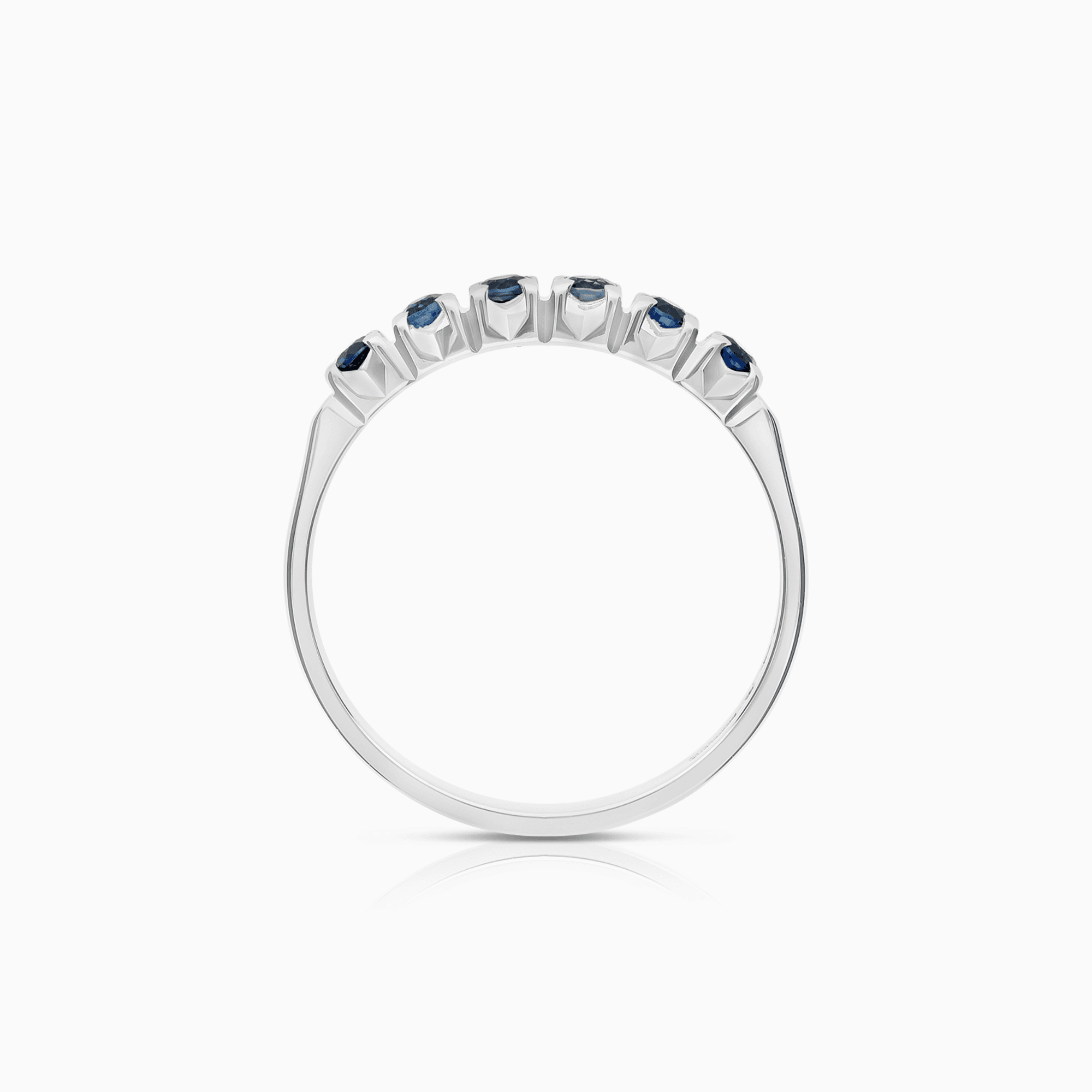 Eternity Ring with blue sapphires 3.47g 18K white gold