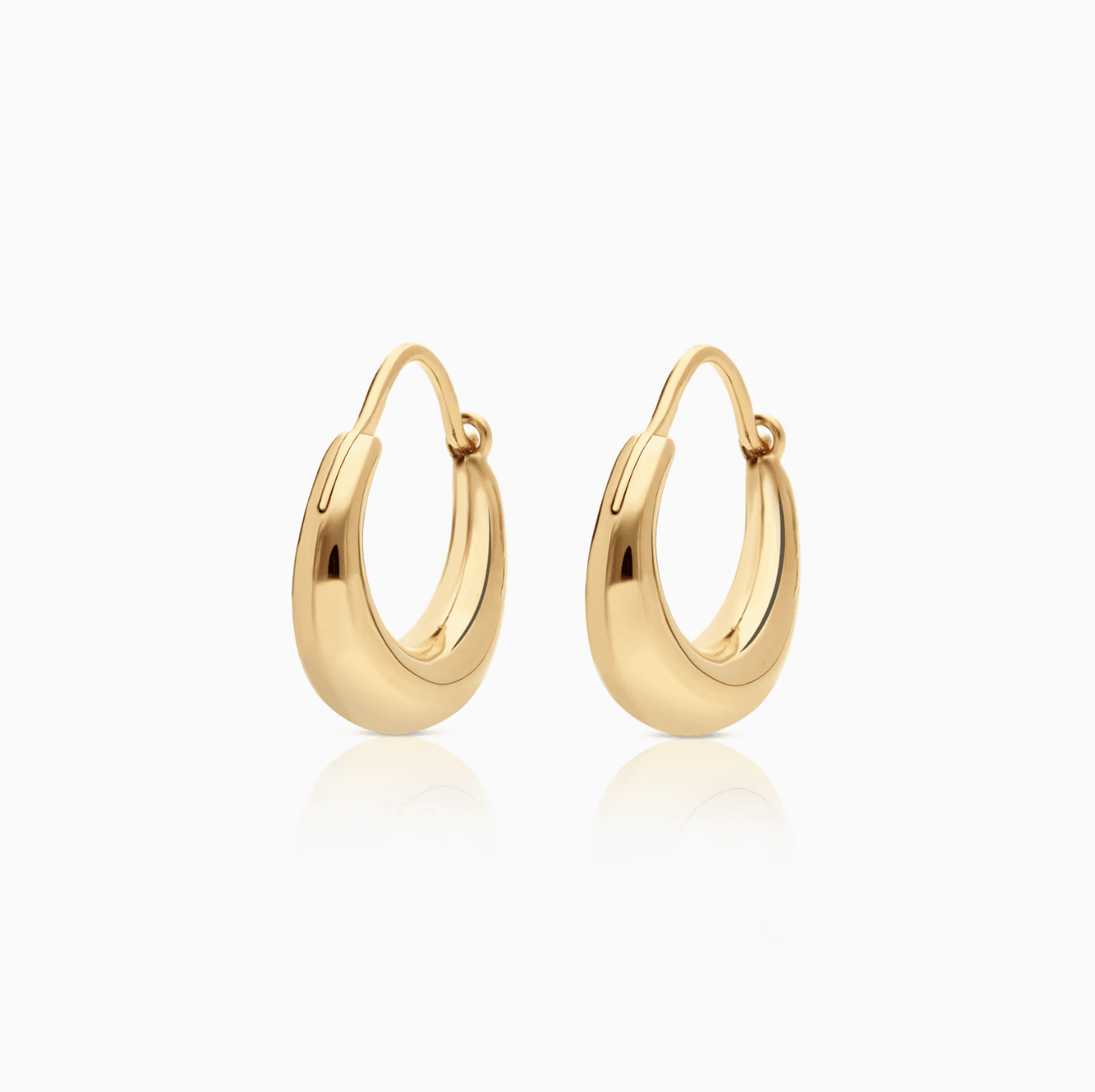 Gold hoop earrings 1.63g 18K gold