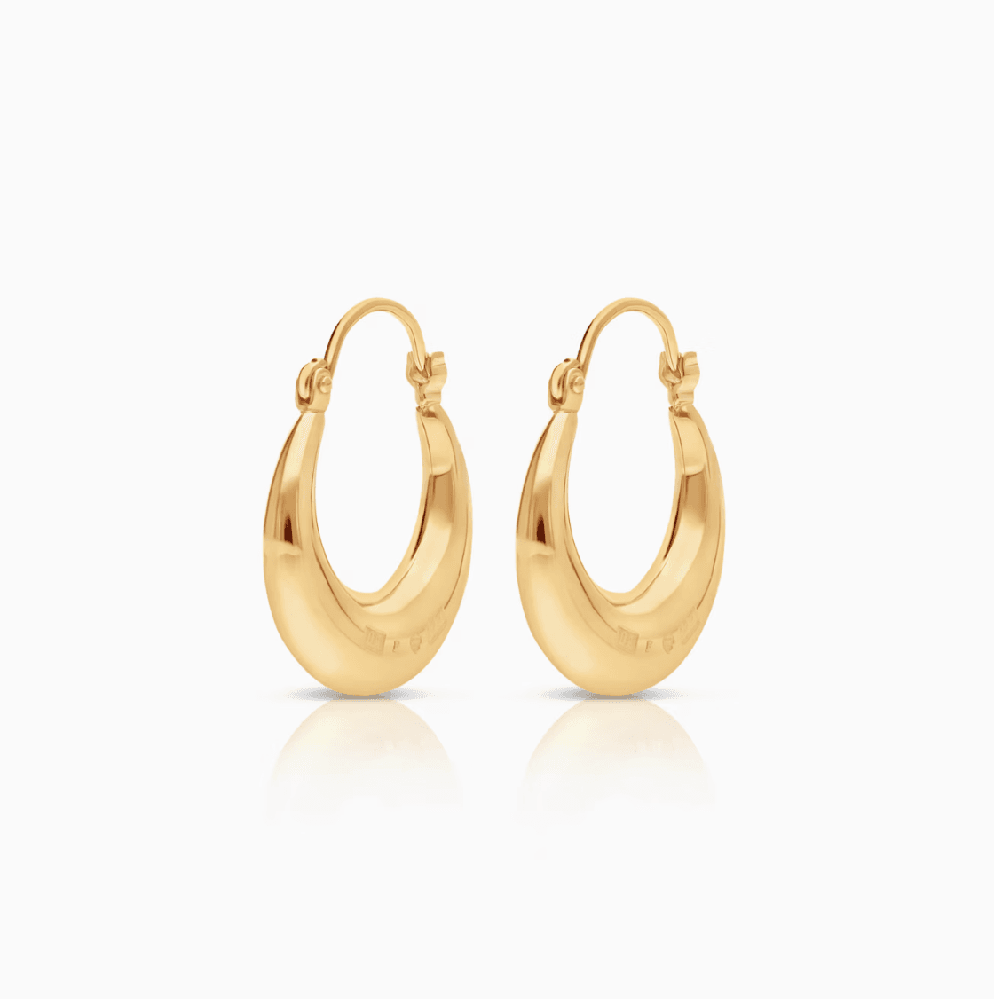 Gold earrings hoops 1.90g 18K gold