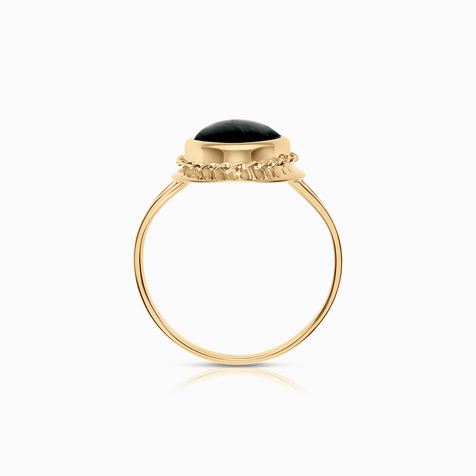Gold ring with malachite 1.97g 18K gold
