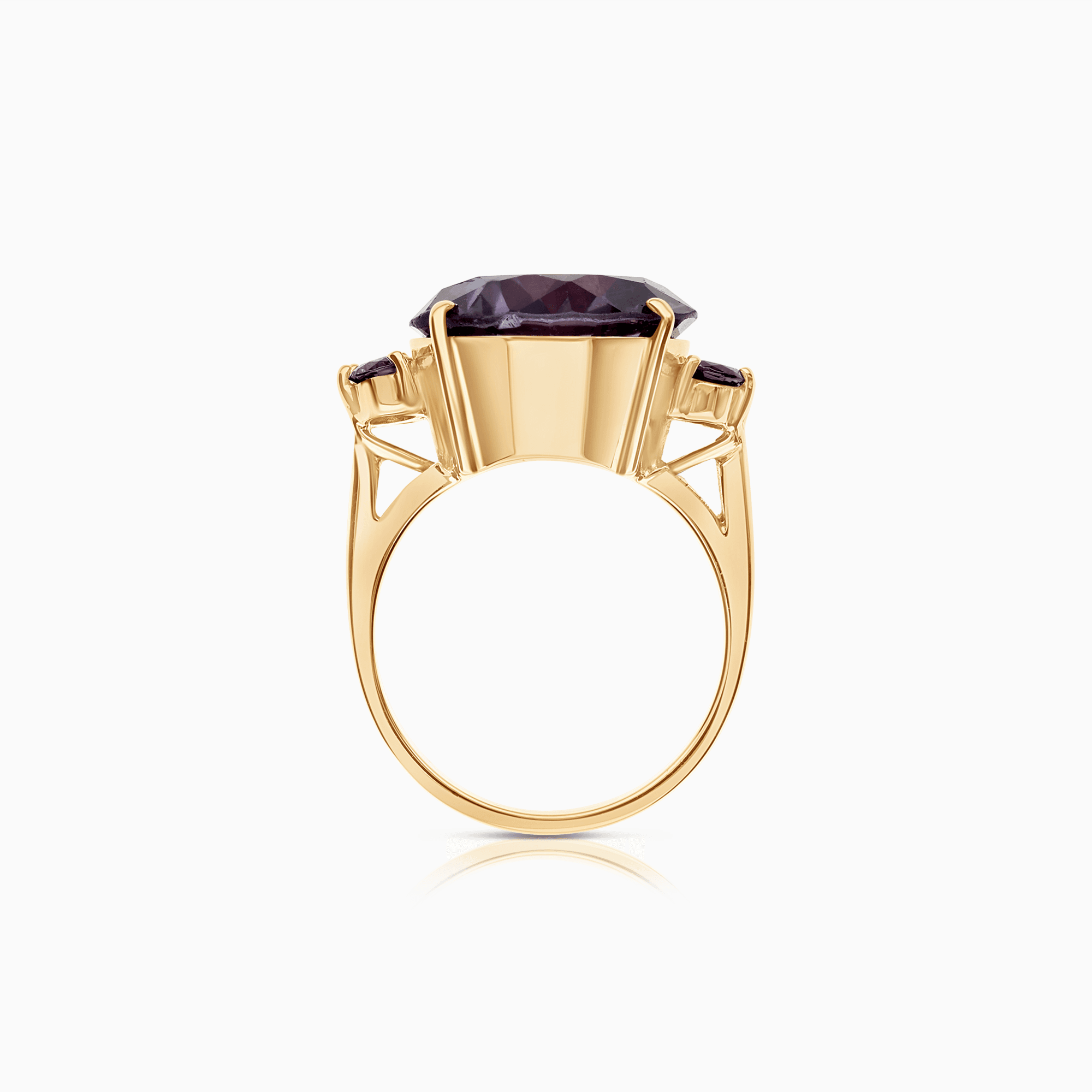 Cocktailring med lila ametister 14,51g 18K guld