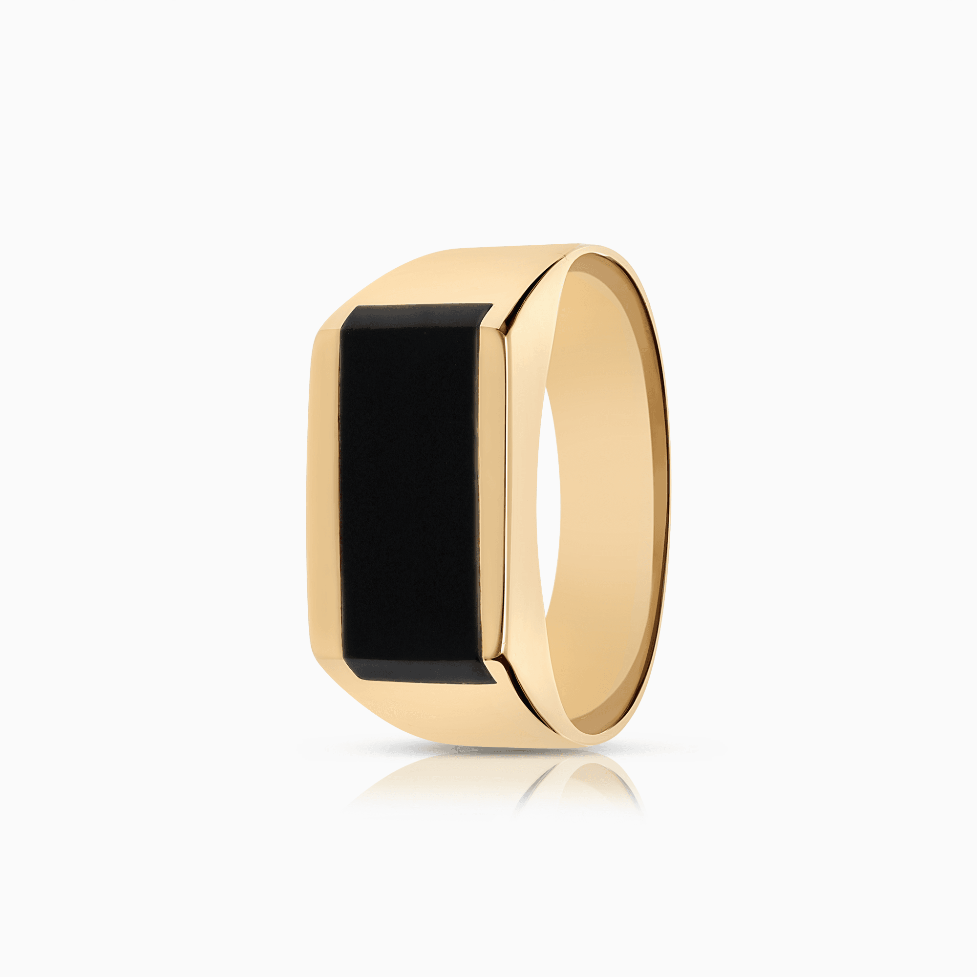 Klackring med svart onyx 5,55g 18K guld