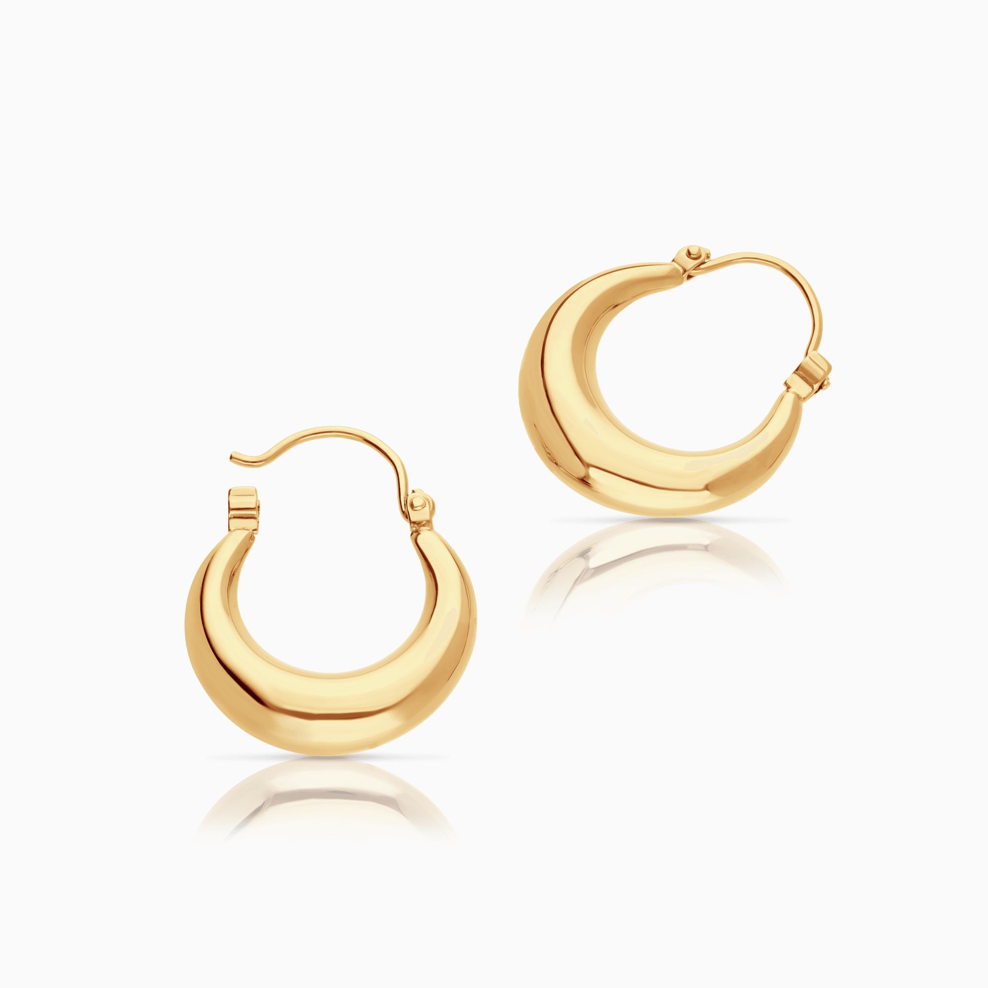 Gold earrings hoops 1.90g 18K gold