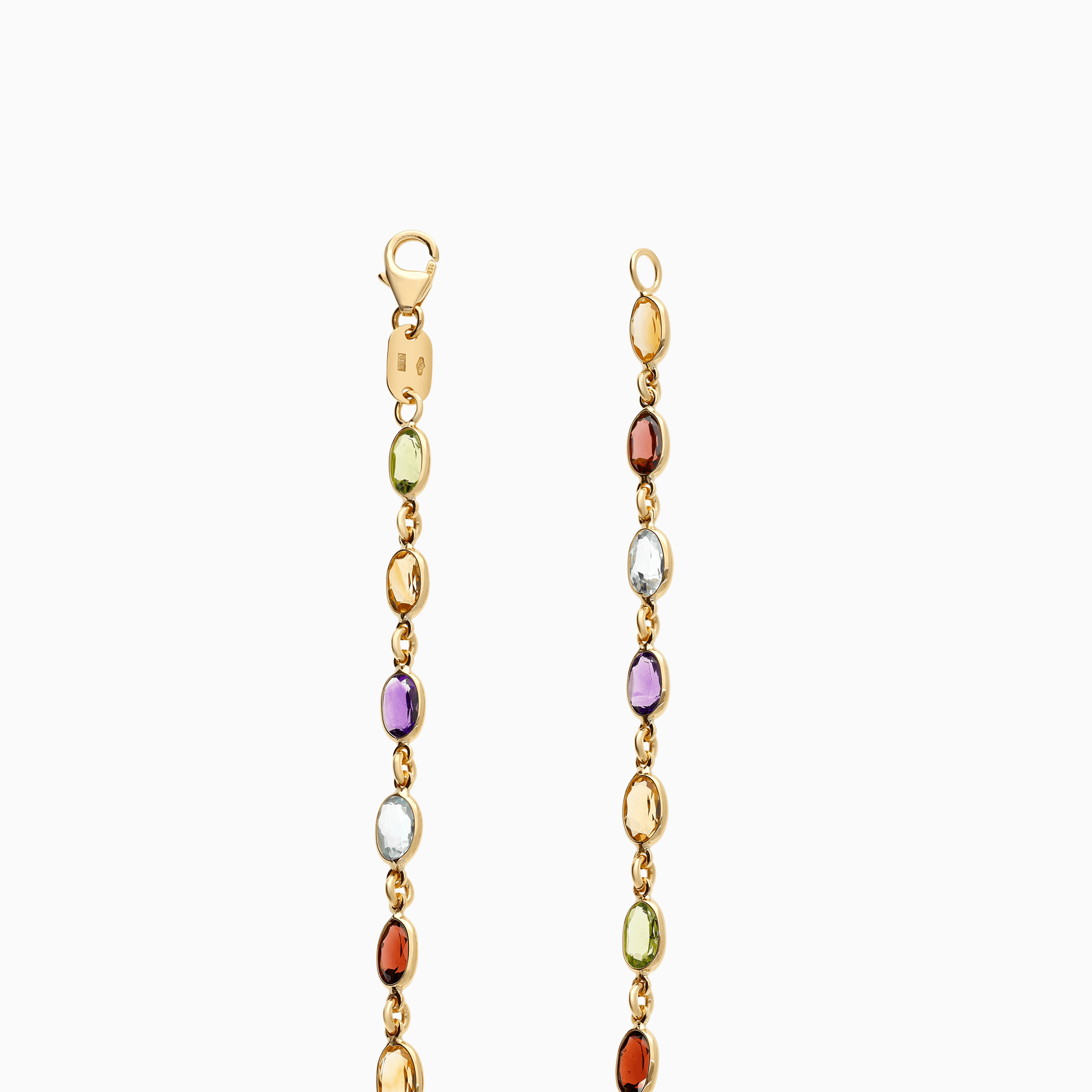 Gold Bracelet with Colored Cubic 4.24g 18K Gold