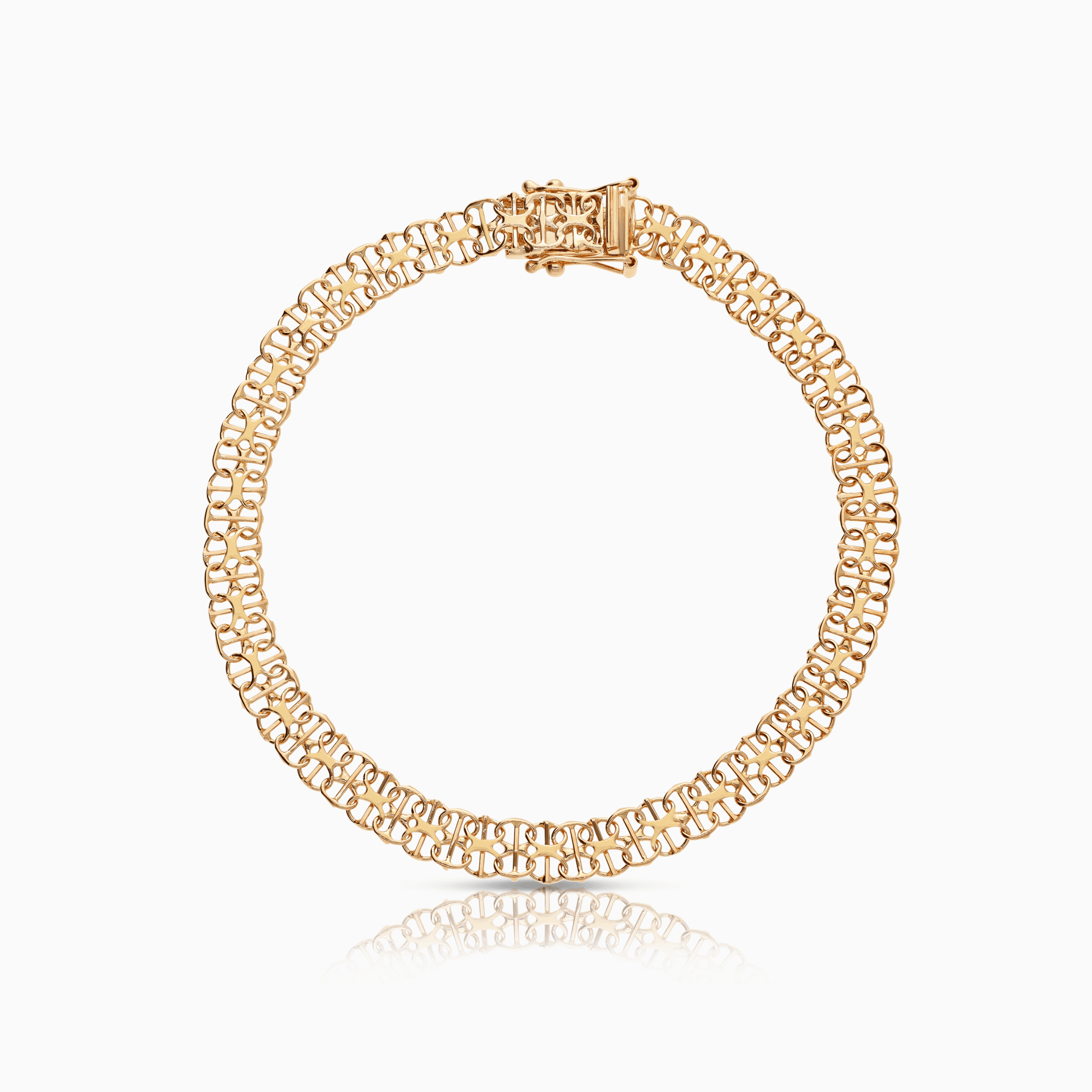 X-länk armband med stav 6,56g 18K guld
