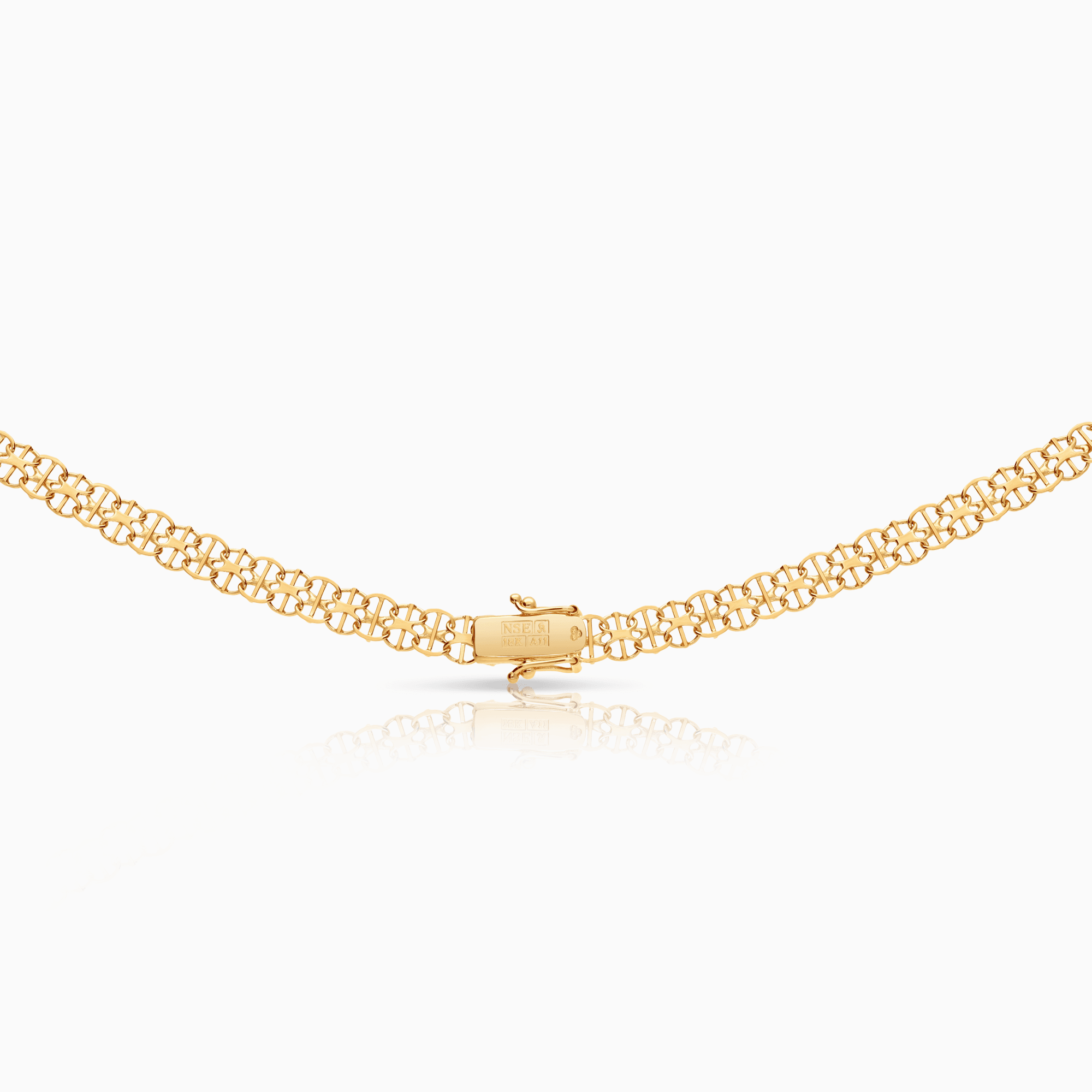 X-link necklace with bar 15.23g 18K gold