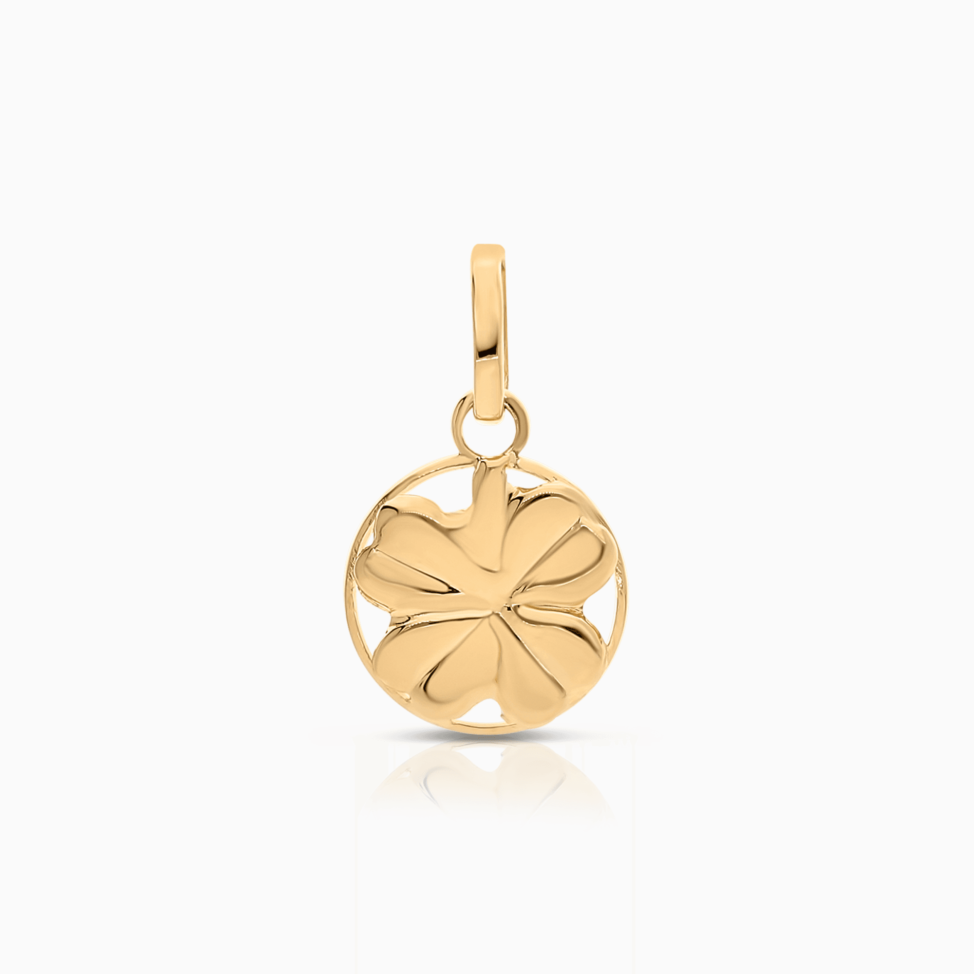 Four-leaf clover pendant 0.53g 18K gold