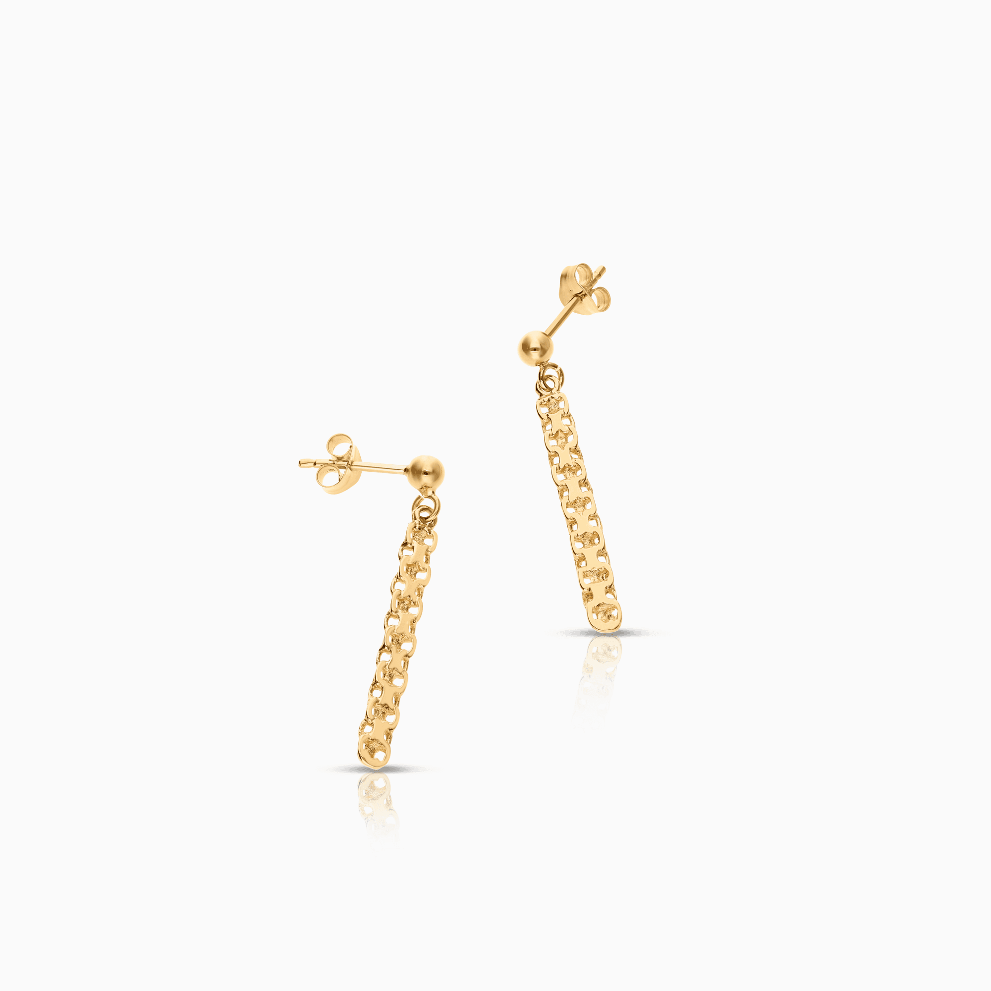 Gold earrings X-link 1.59g 18K gold