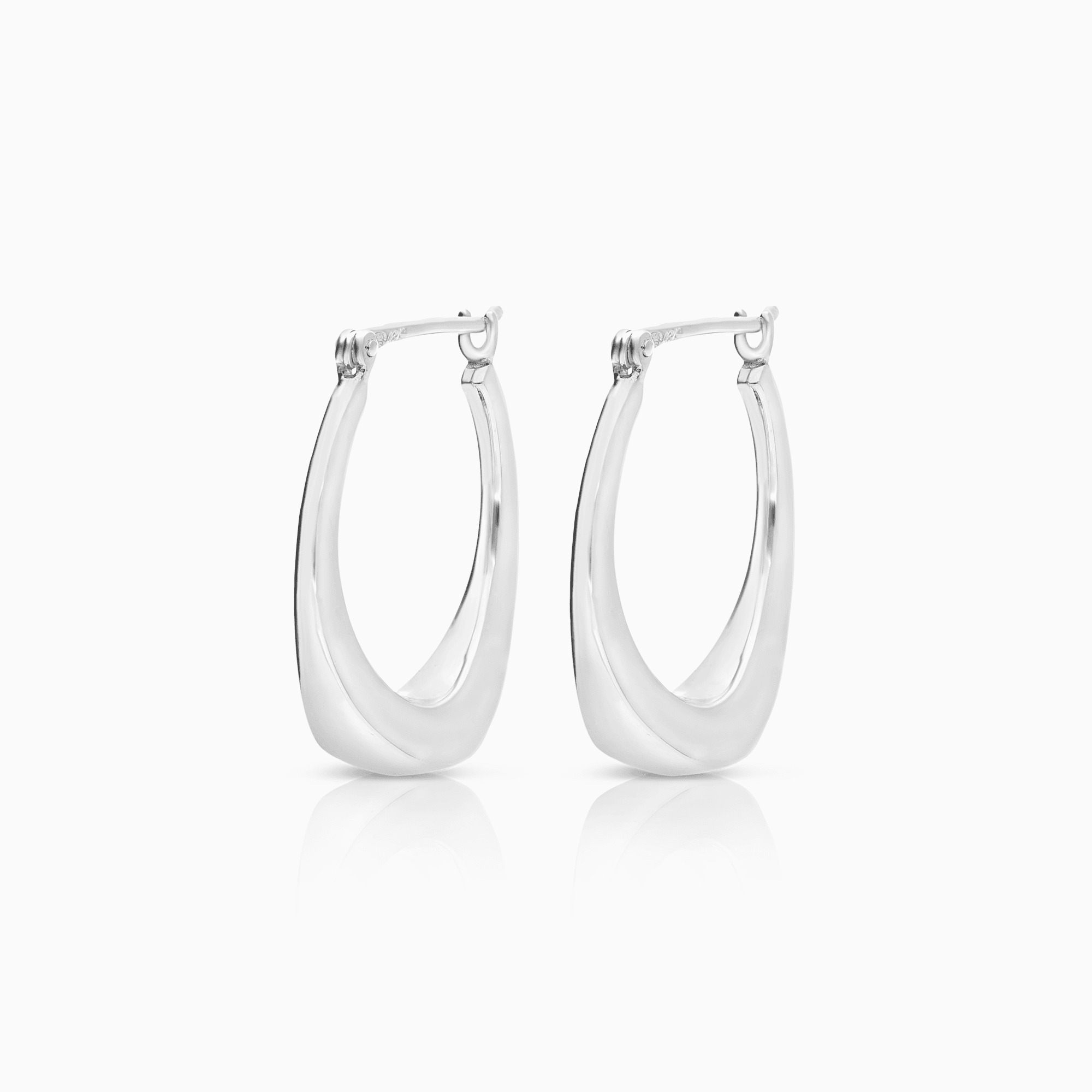 Gold Hoop Earrings 1.51g 18K White Gold