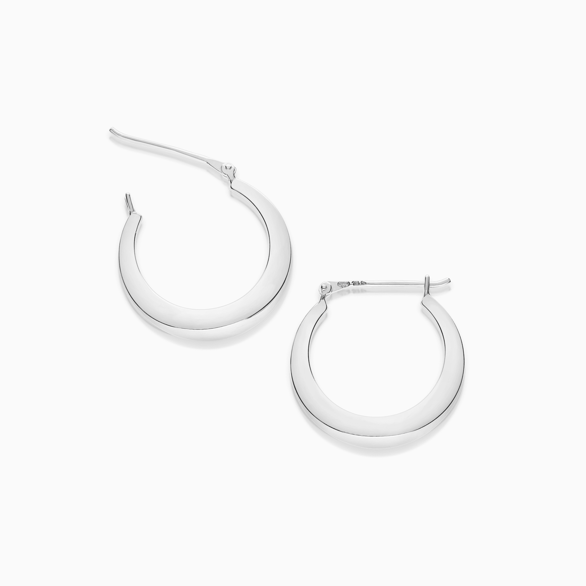 Gold Hoop Earrings 1.51g 18K White Gold