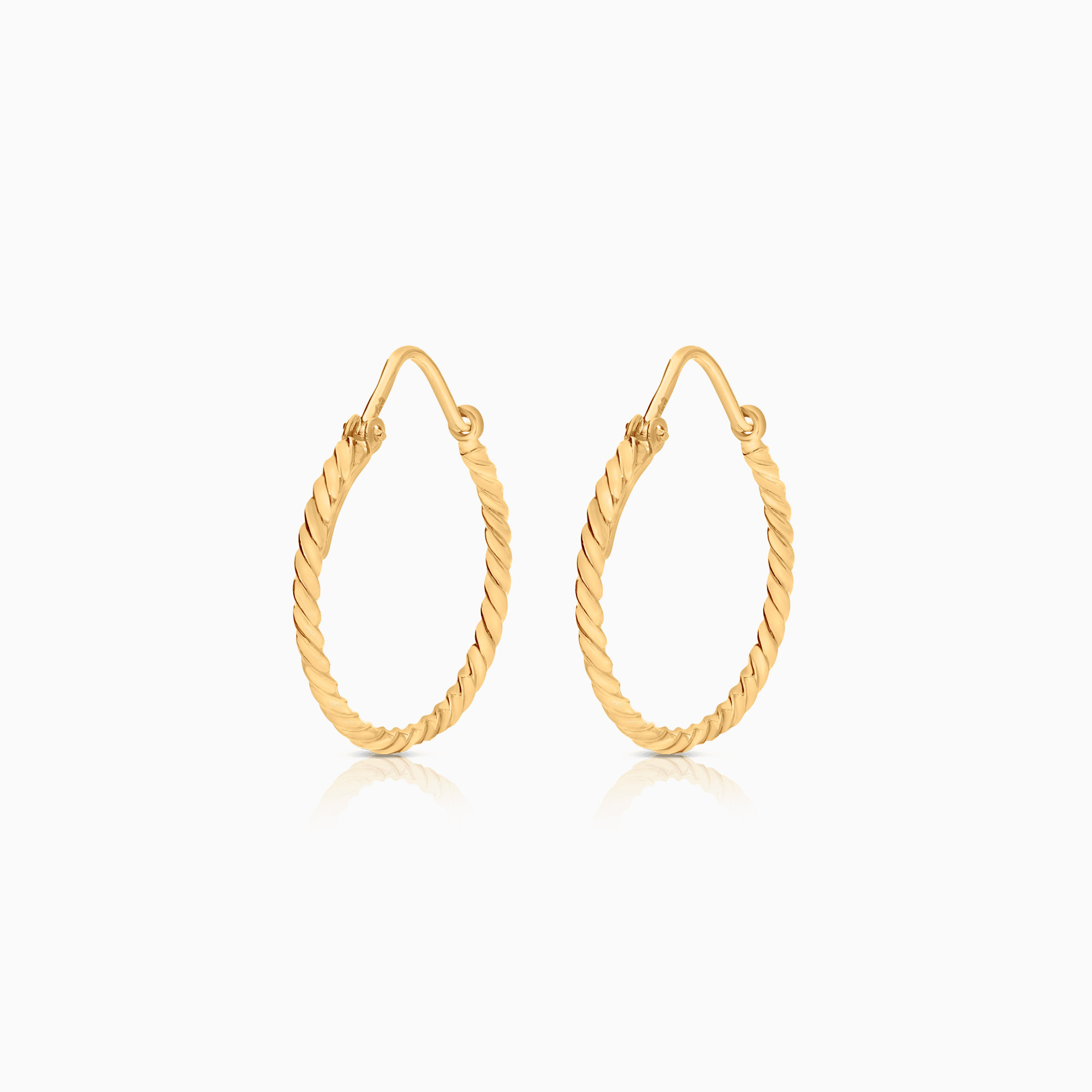 Gold hoop earrings 2.12g 18K gold