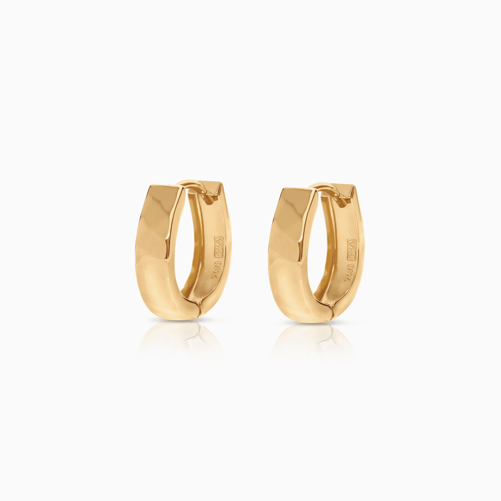 Gold hoop earrings 1.11g 18K gold