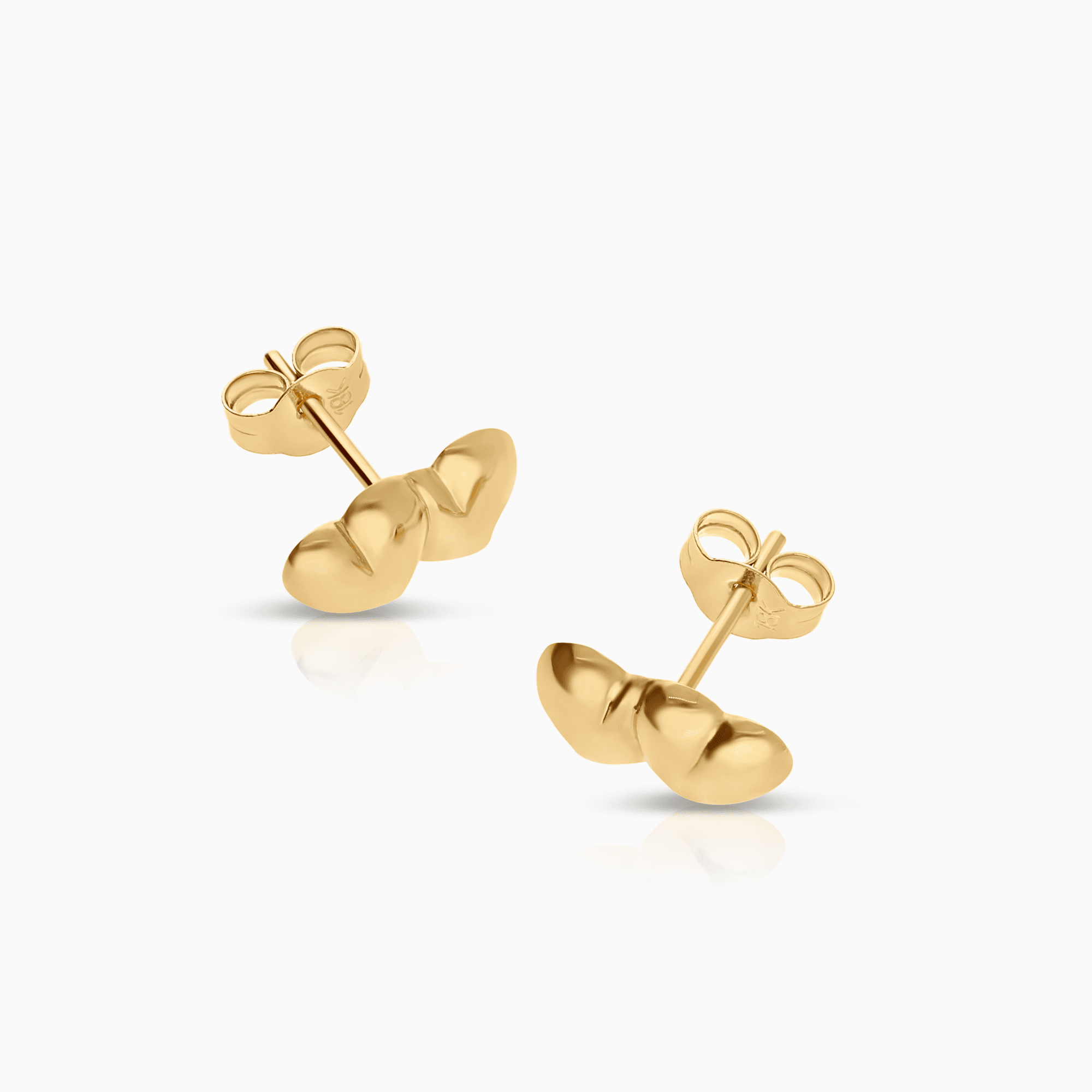 Gold heart earrings 0.97g 18K gold