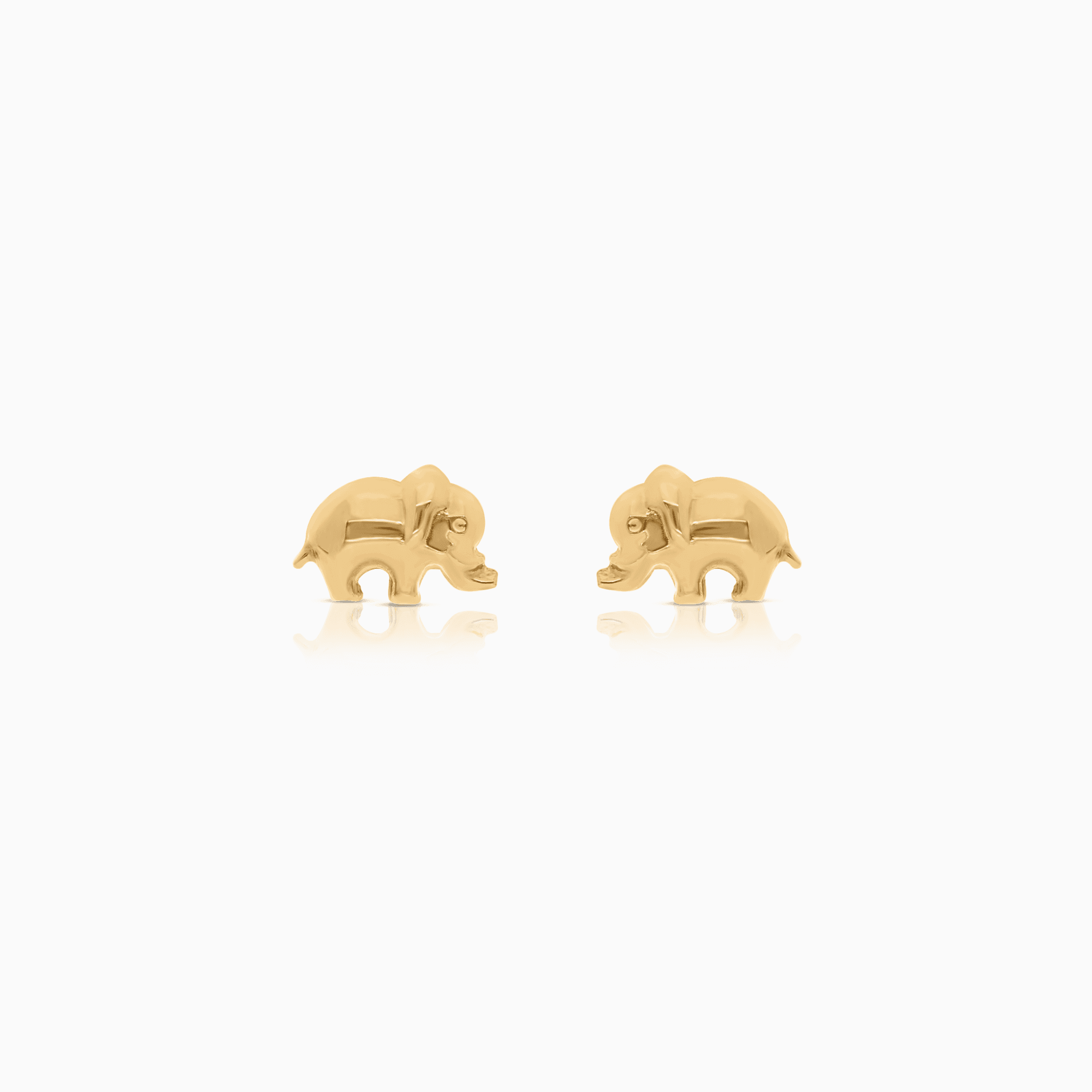 Gold elephant earrings 0.46g 18K gold