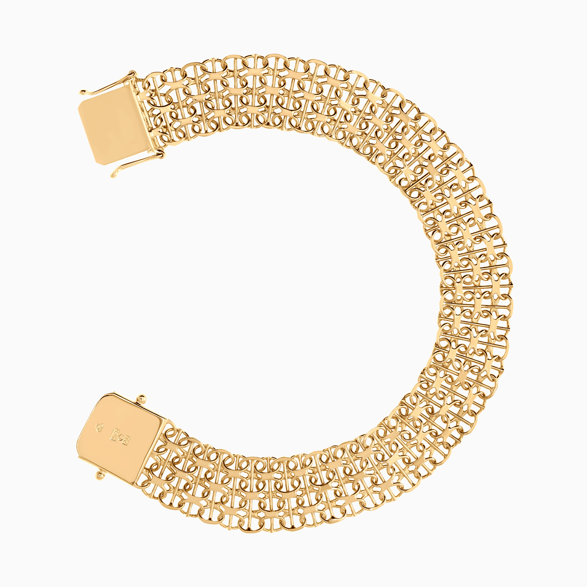 X-link bracelet with bar 15.73g 18K gold