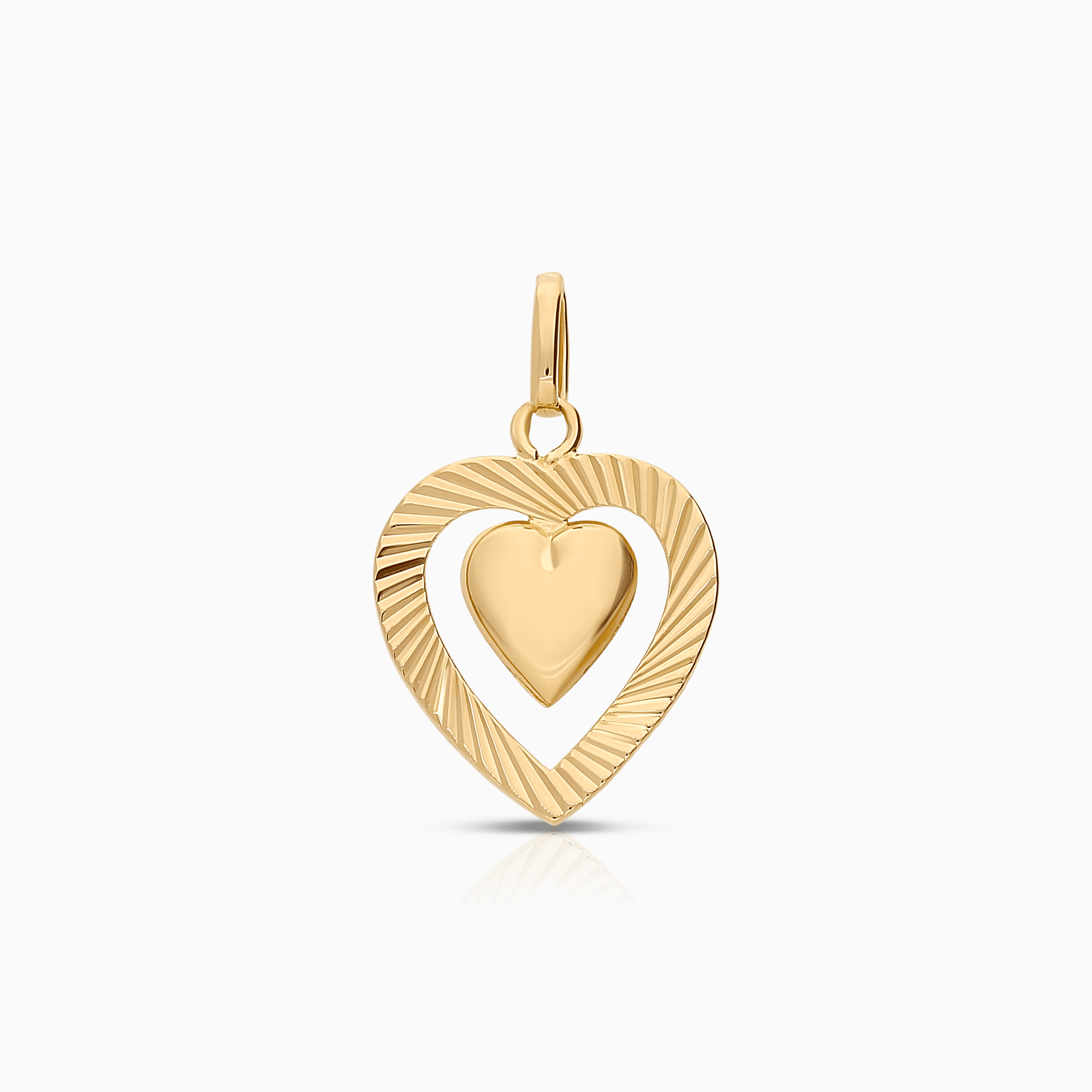 Heart pendant 1.43g 18K gold