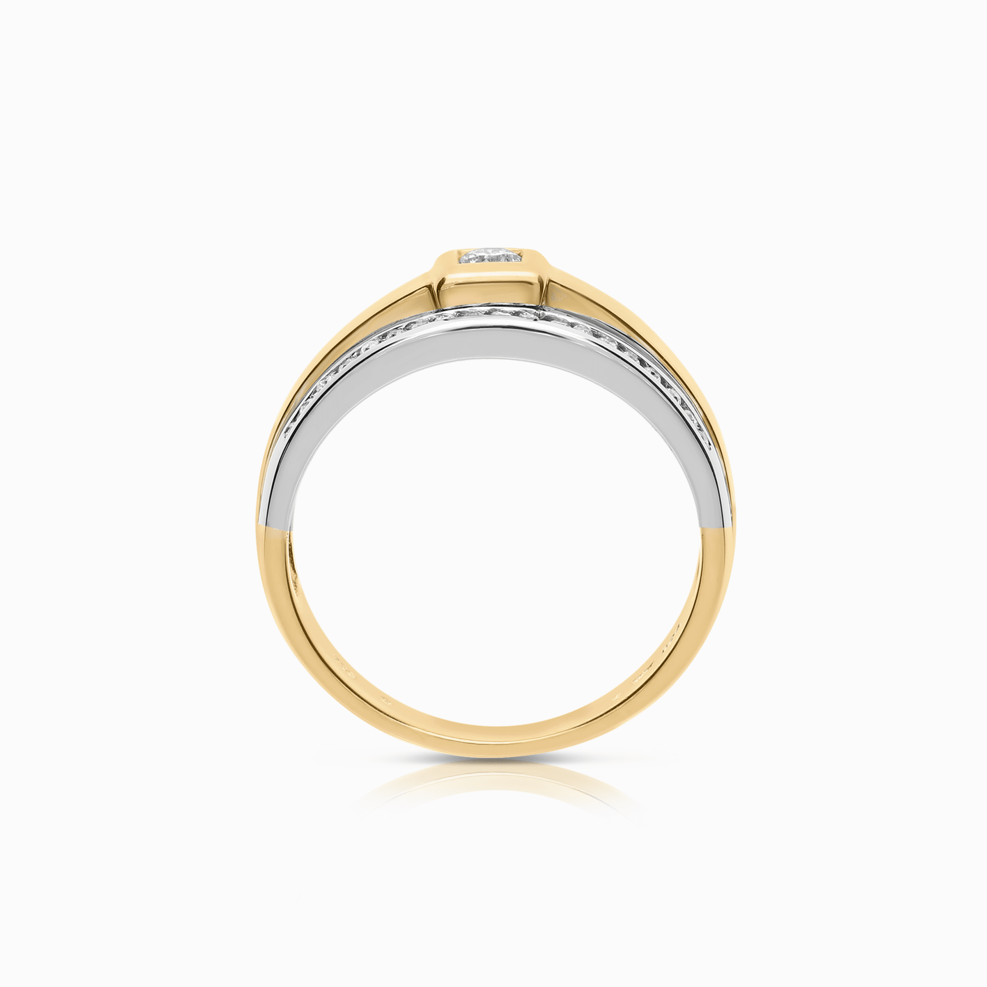 Diamantring 0,24ct 18K gul/vitguld