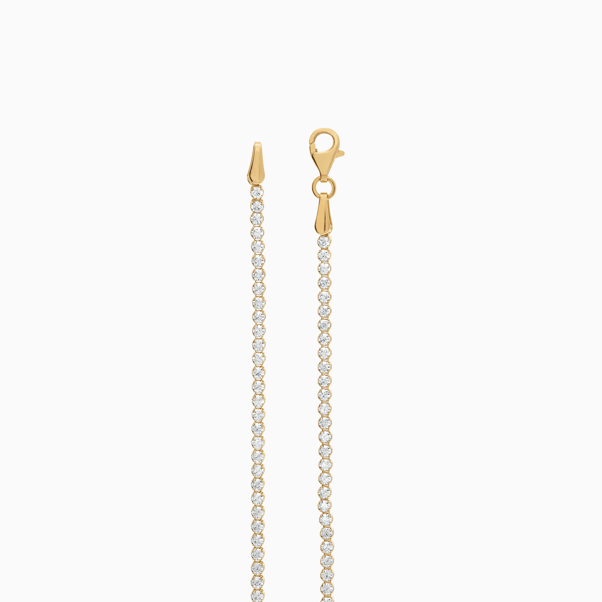 Gold bracelet with white cubic stones 3.04g 18K gold