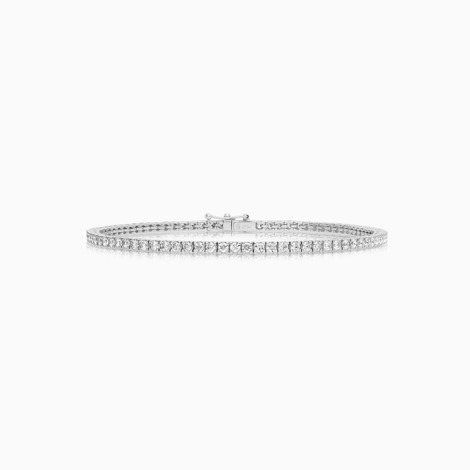 Tennis bracelet with white cubic 18K white gold