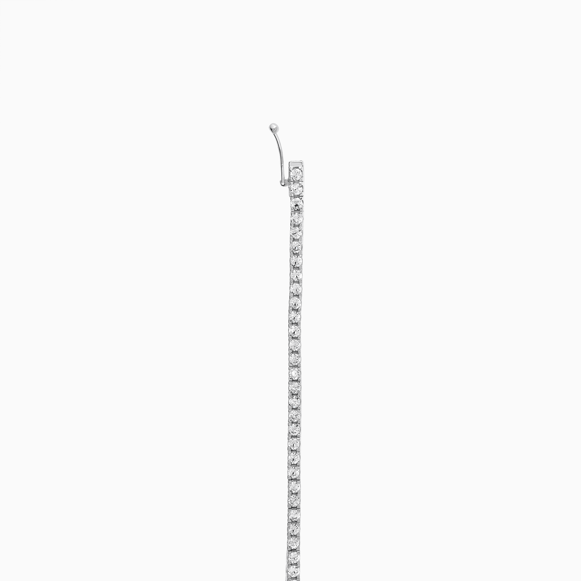 Tennis bracelet with white cubic 18K white gold