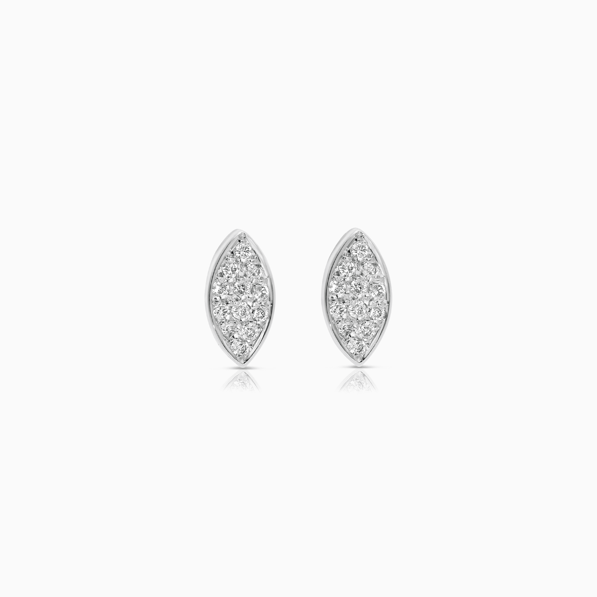 Diamond earrings 0.24ct 18K white gold