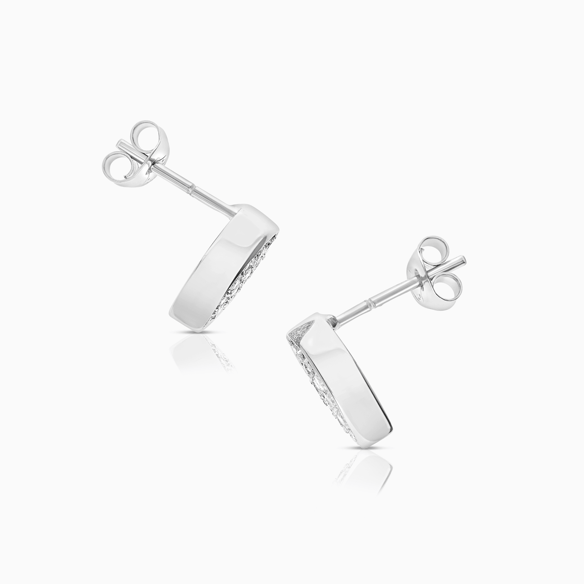 Diamond earrings 0.24ct 18K white gold