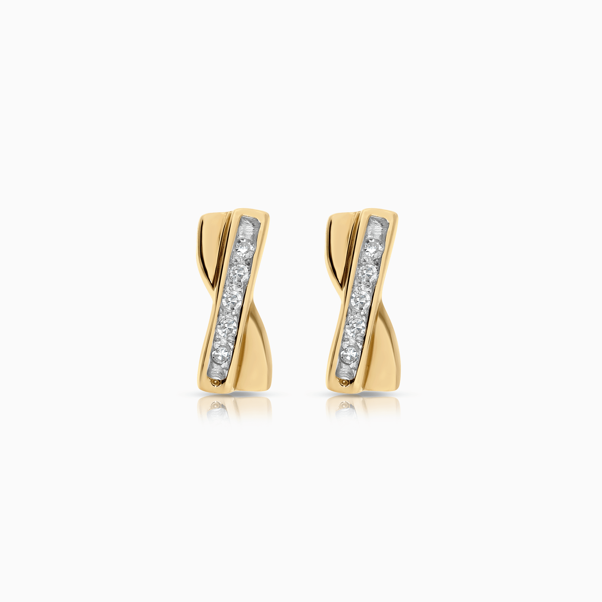 Diamond earrings 0.10ct 18K gold