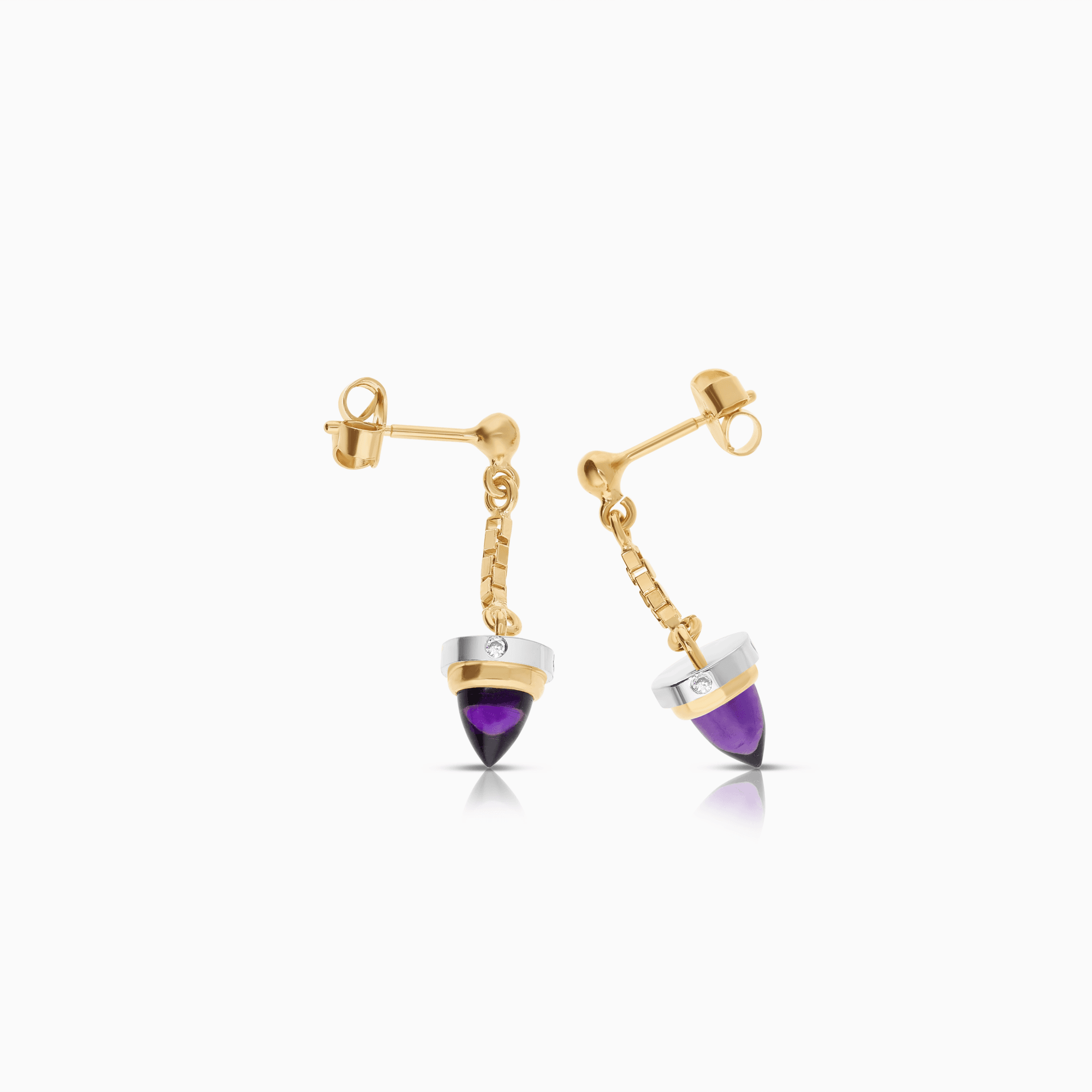 Diamond earrings 0.08ct 18K gold