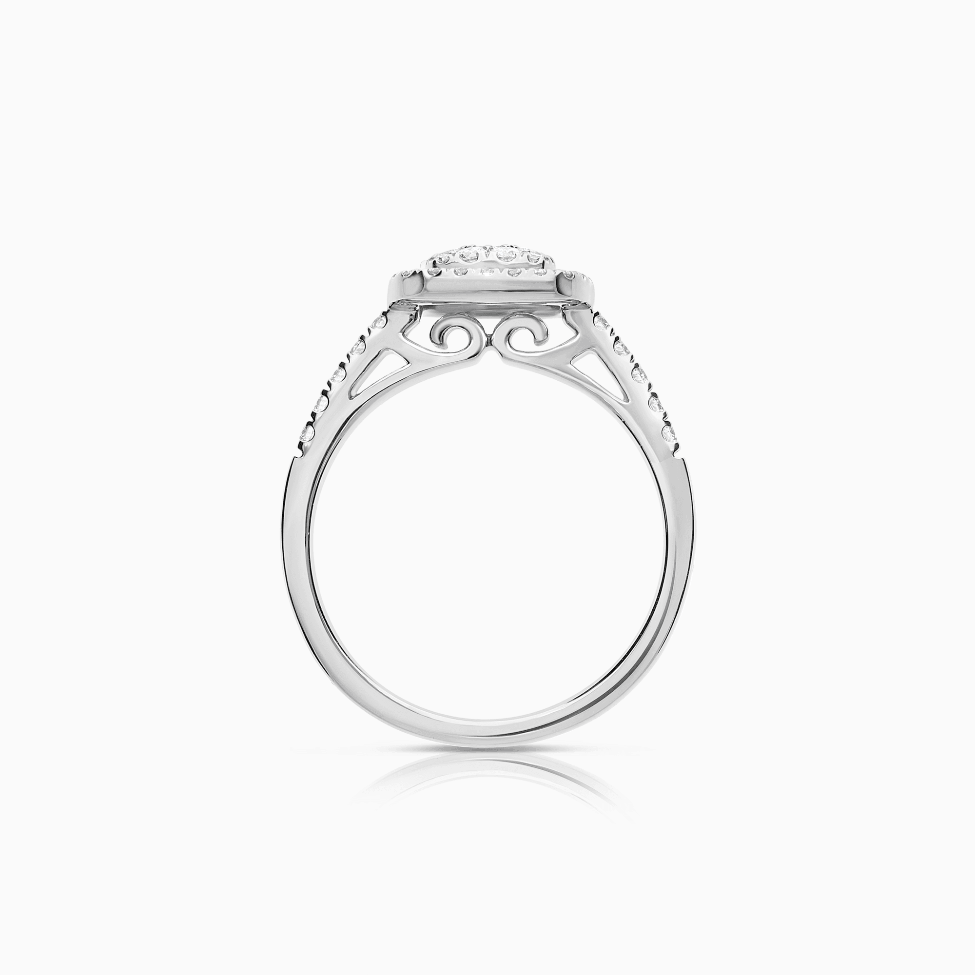 Diamond ring 0.69ct 14K white gold