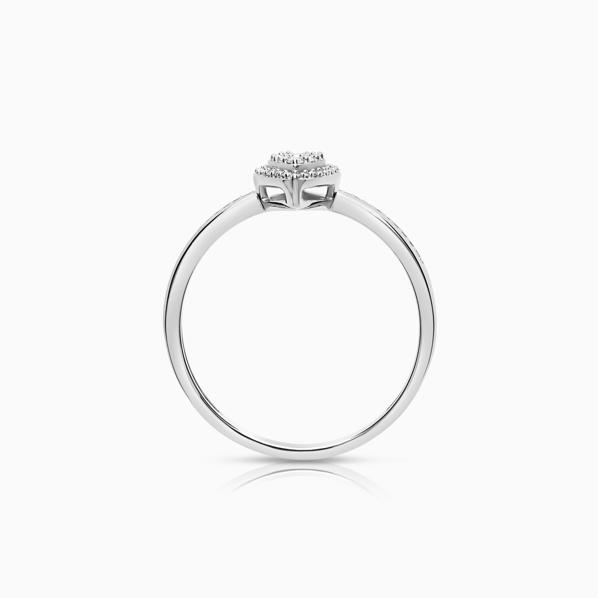 Diamantring 0,20ct 18K hvitt gull