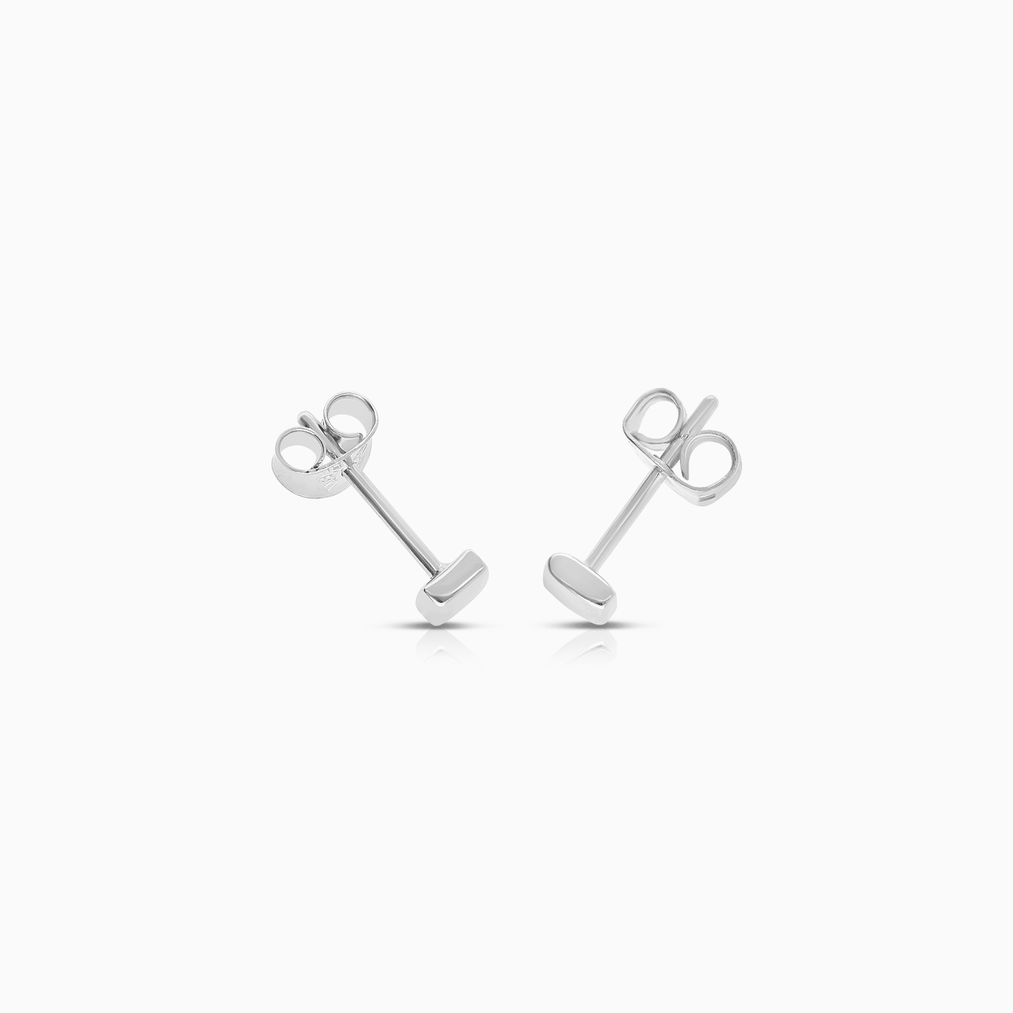 Gold Earrings 1.15g 18K White Gold