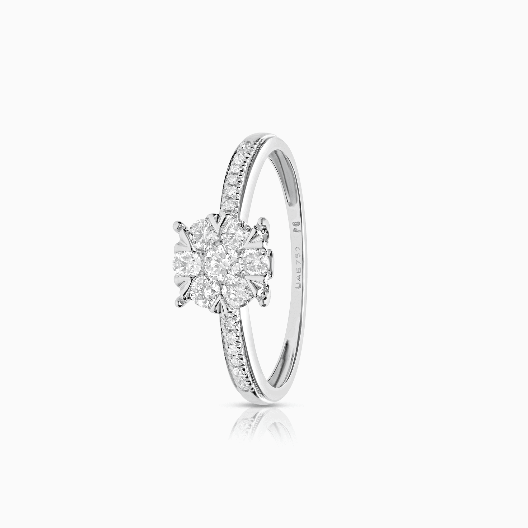 Diamond ring 0.41ct 18K white gold
