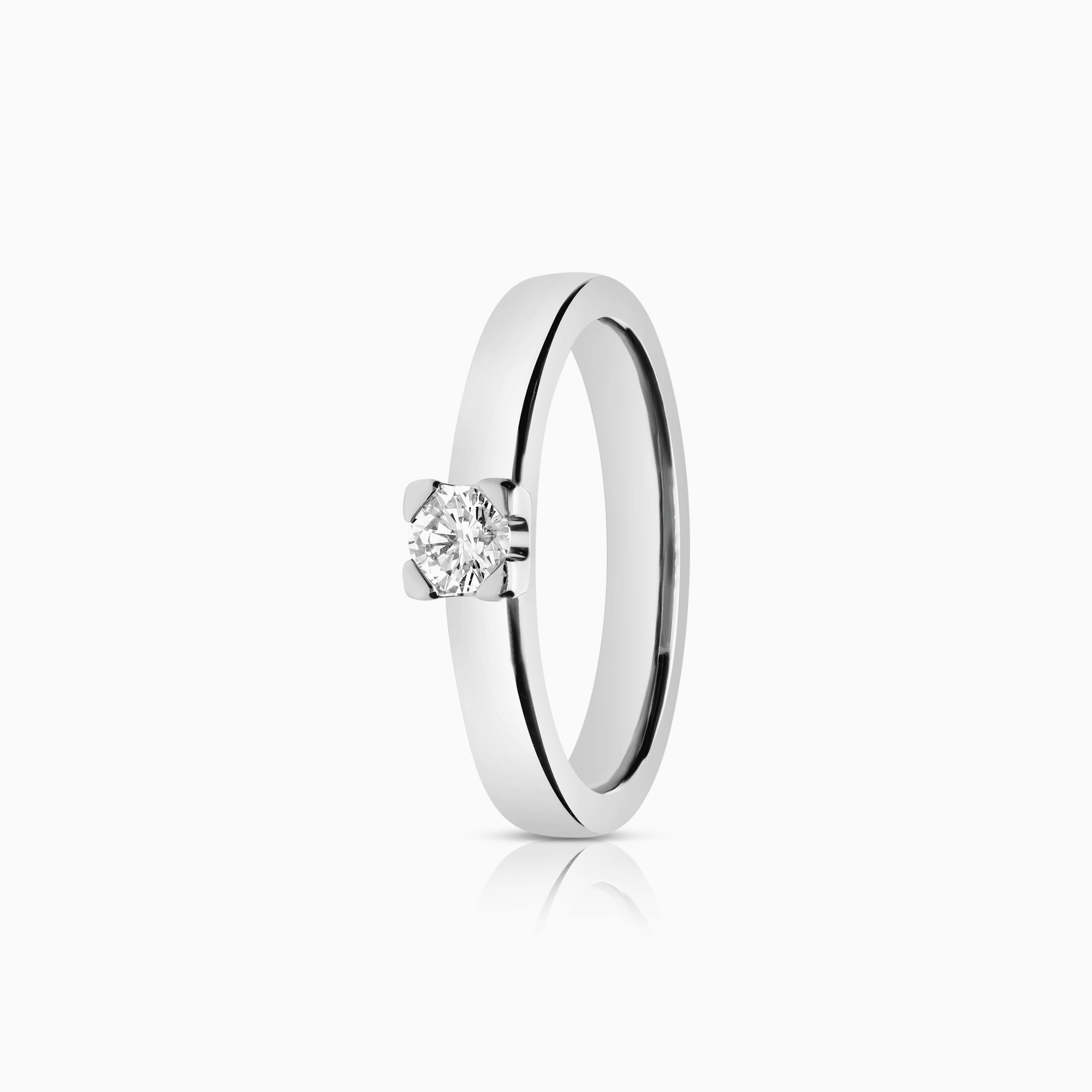 Solitärring 0,18ct 18K vitguld