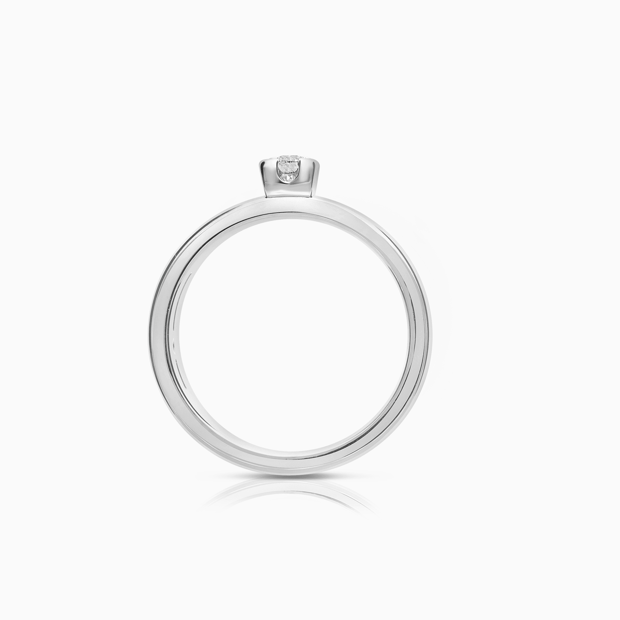 Solitärring 0,18ct 18K vitguld